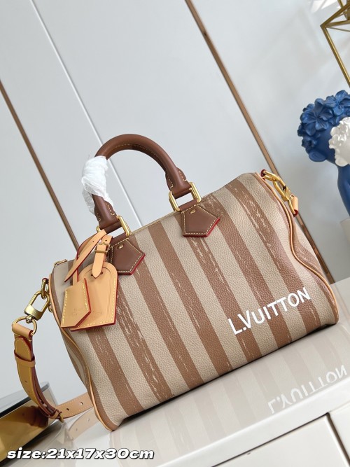 Louis Vuitton Speedy Soft 30 Crafty Bag - Khaki Stripes, Monogram Canvas 21 Louis Vuitton Speedy Soft 30 Crafty Bag - Khaki Stripes, Monogram Canvas
