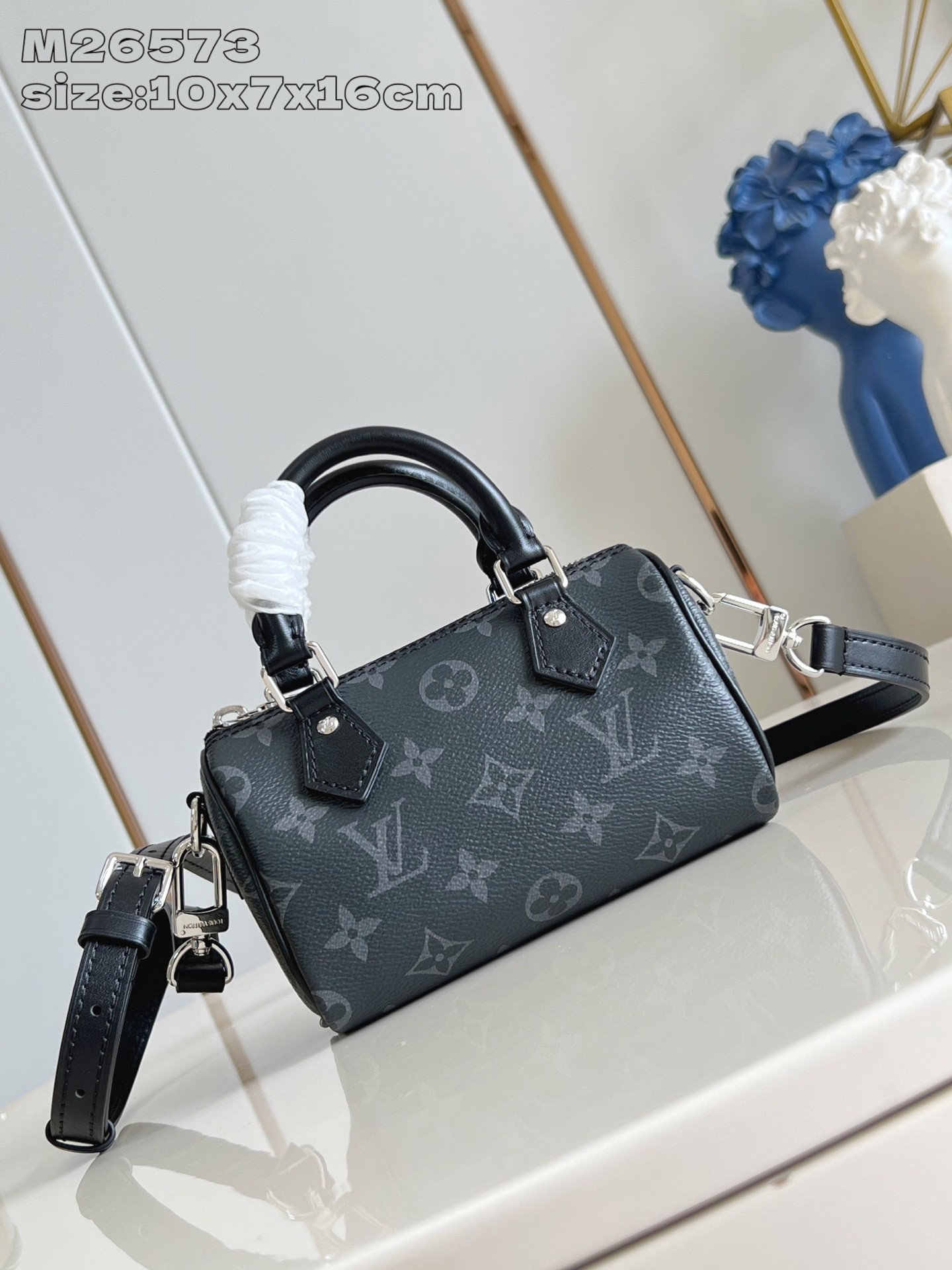 Louis Vuitton Nano Speedy Bag Monogram Eclipse Canvas - Compact & Stylish