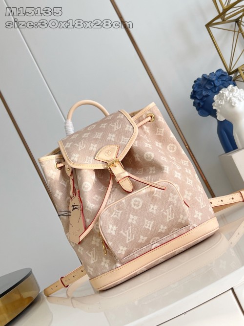 Louis Vuitton Montsouris Small Backpack in Meowgram Canvas with Cat Charm 29 Louis Vuitton Montsouris Small Backpack in Meowgram Canvas with Cat Charm