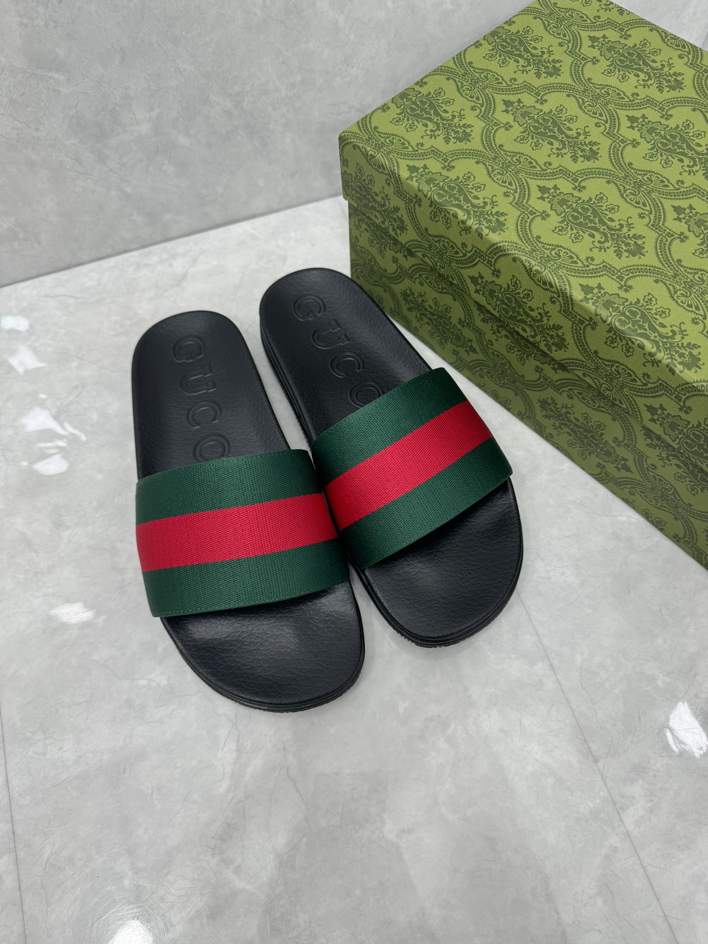 Gucci Shoes Sandals Slippers Best Luxury Replica
 Green Red Unisex Rubber Sweatpants