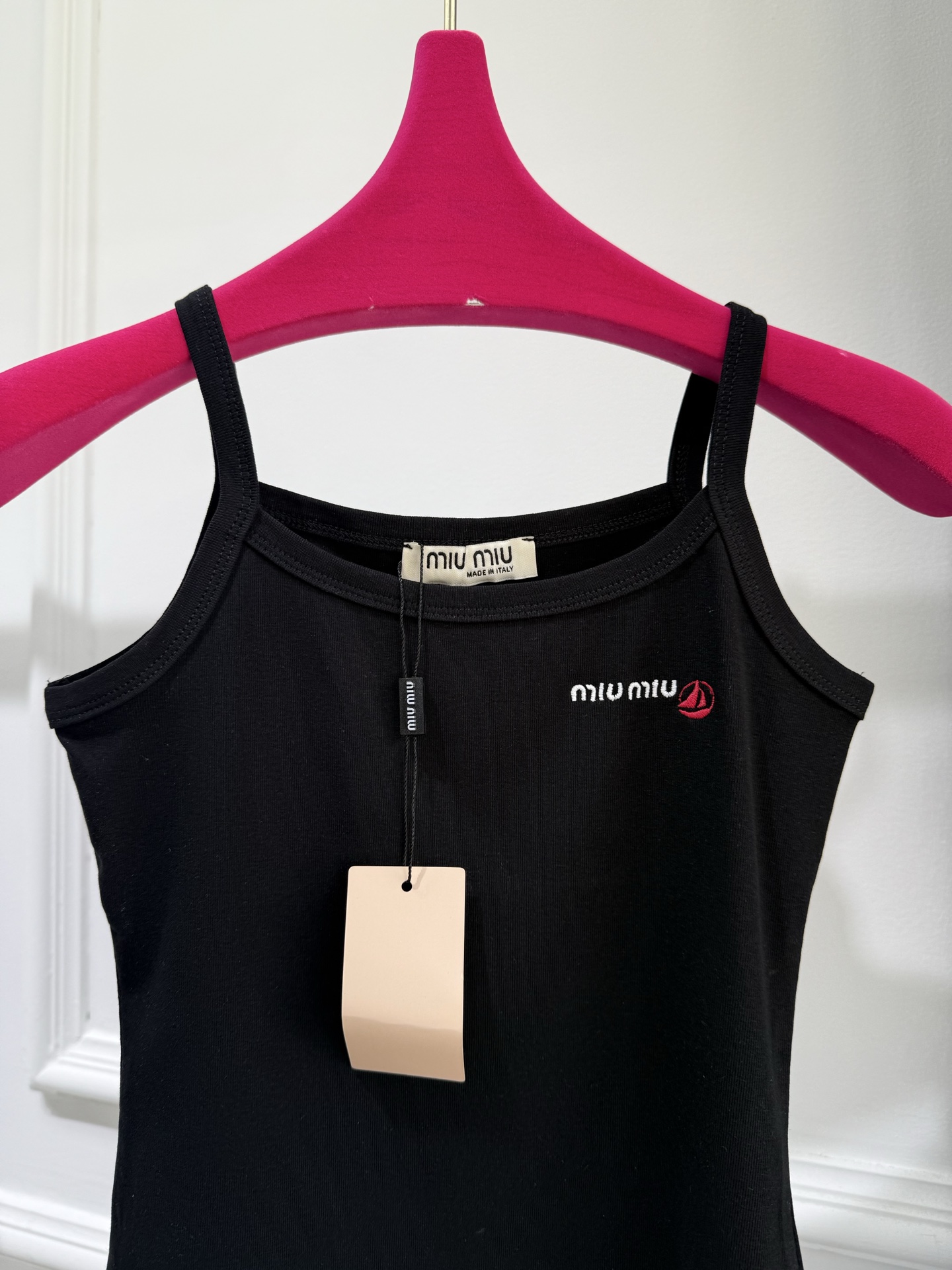 Petit Bateau X Miu Miu弹力平纹针织背心， Petit Bateau X Miu M