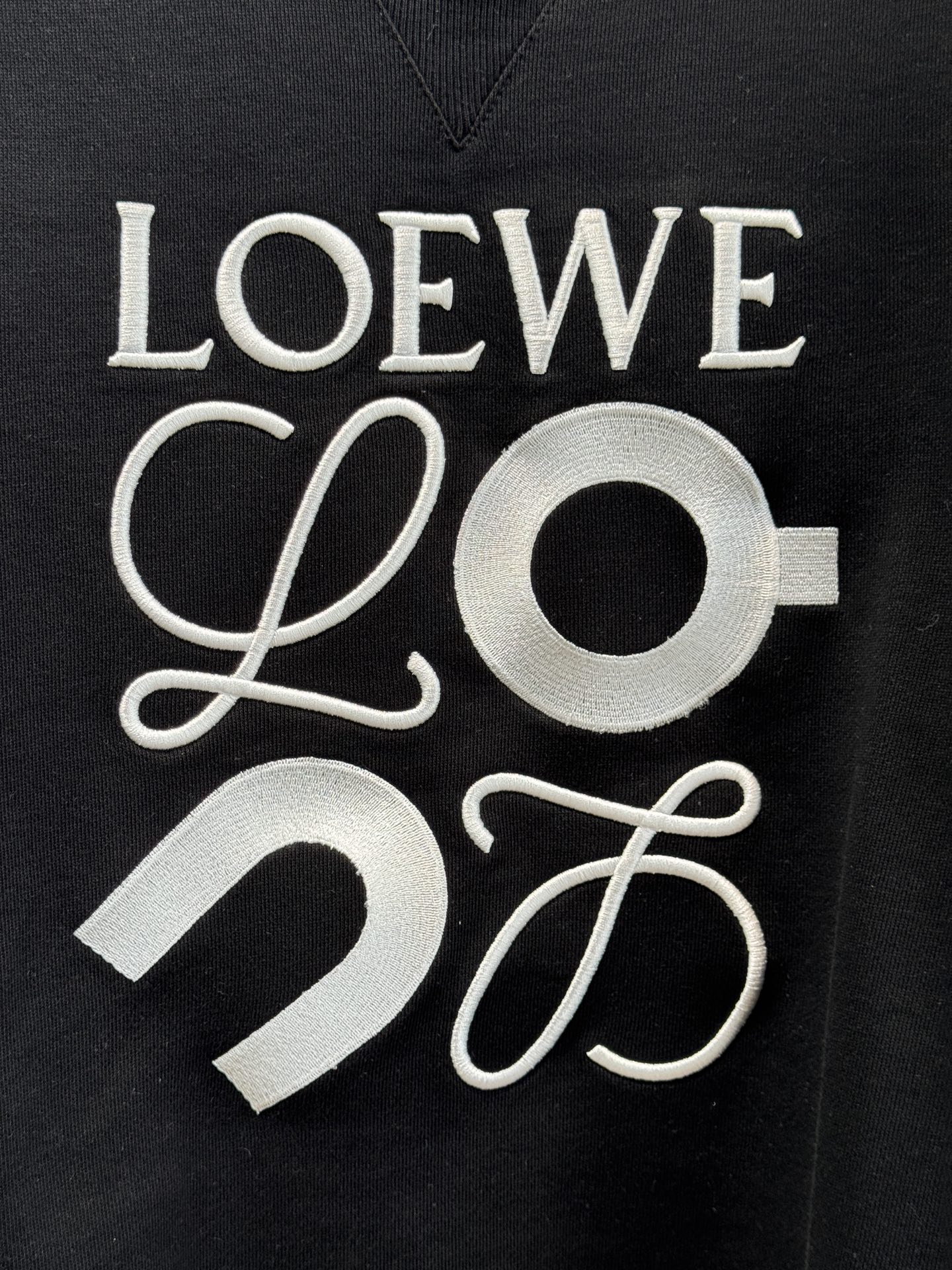 LOEW*圆领卫衣，•颜色：选用柔和的粉色，甜美且充满少女感，在视觉上给人温馨、柔和的感觉，比较适合春秋