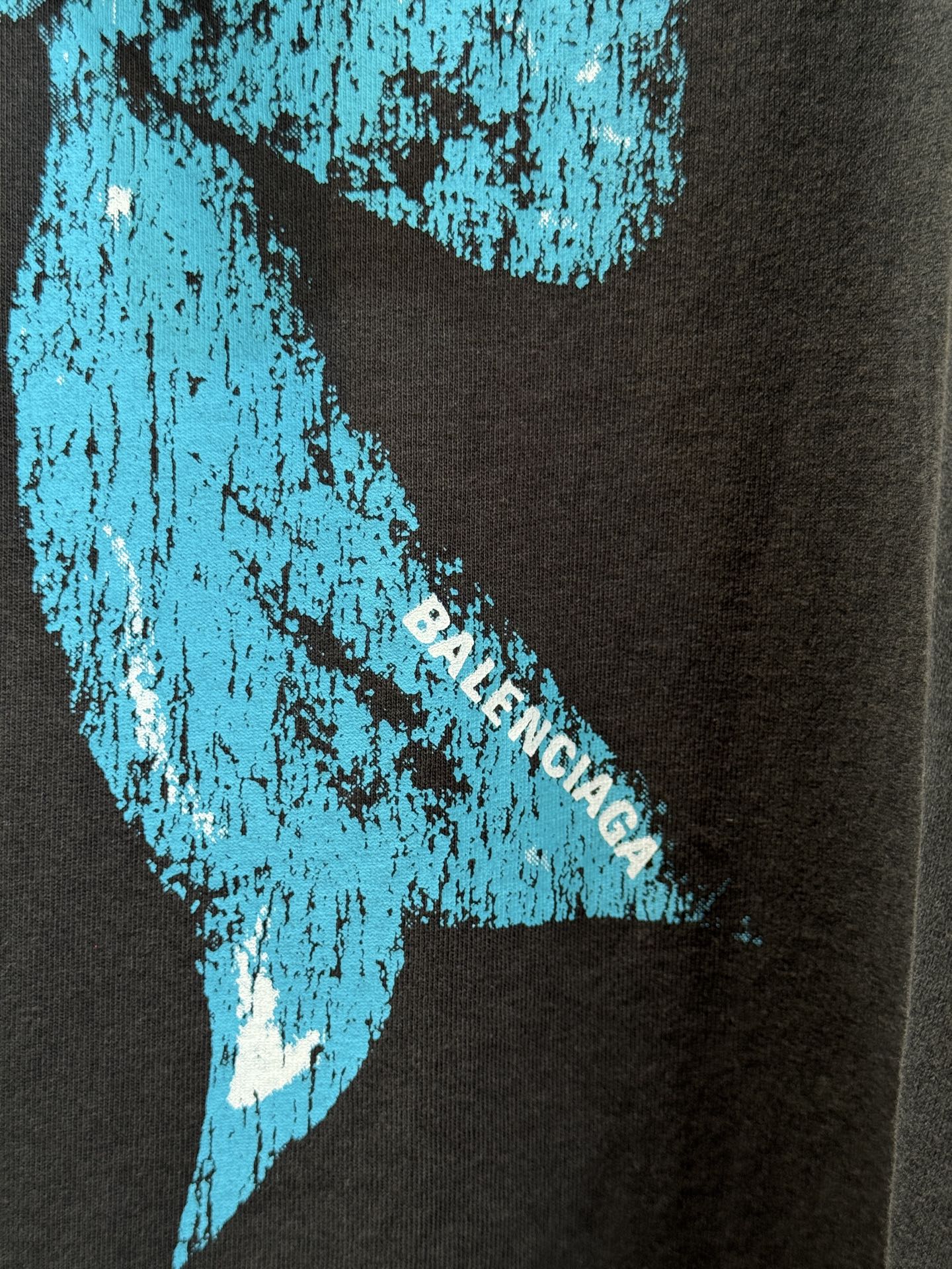 BLCG蝴蝶结印花T恤采用宽松落肩的oversized剪裁，圆领短袖设计，衣长及胯，能营造松弛随性的穿搭