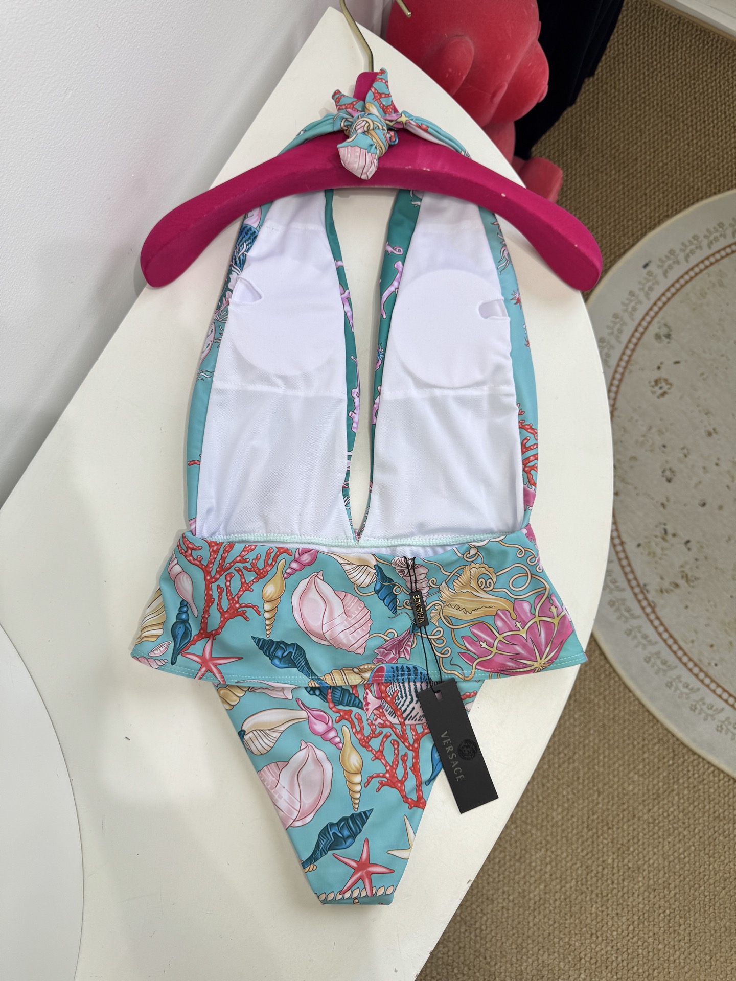 Versa*挂脖束腰连体泳衣⚠️所有泳衣不接受任何理由退换⚠️通体覆盖Trésor De La Mer印