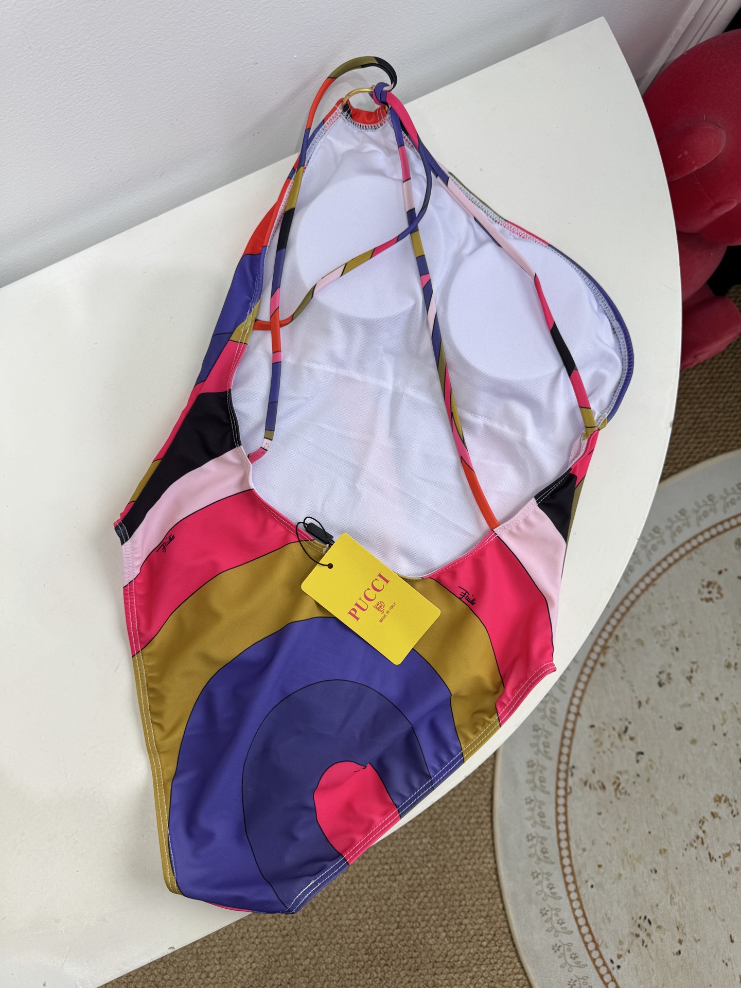 Pucci 印花度假连体泳衣套装（单肩泳衣+真丝方巾2件套，不拆分卖⚠️所有泳衣拒绝任何理由退换⚠️通体