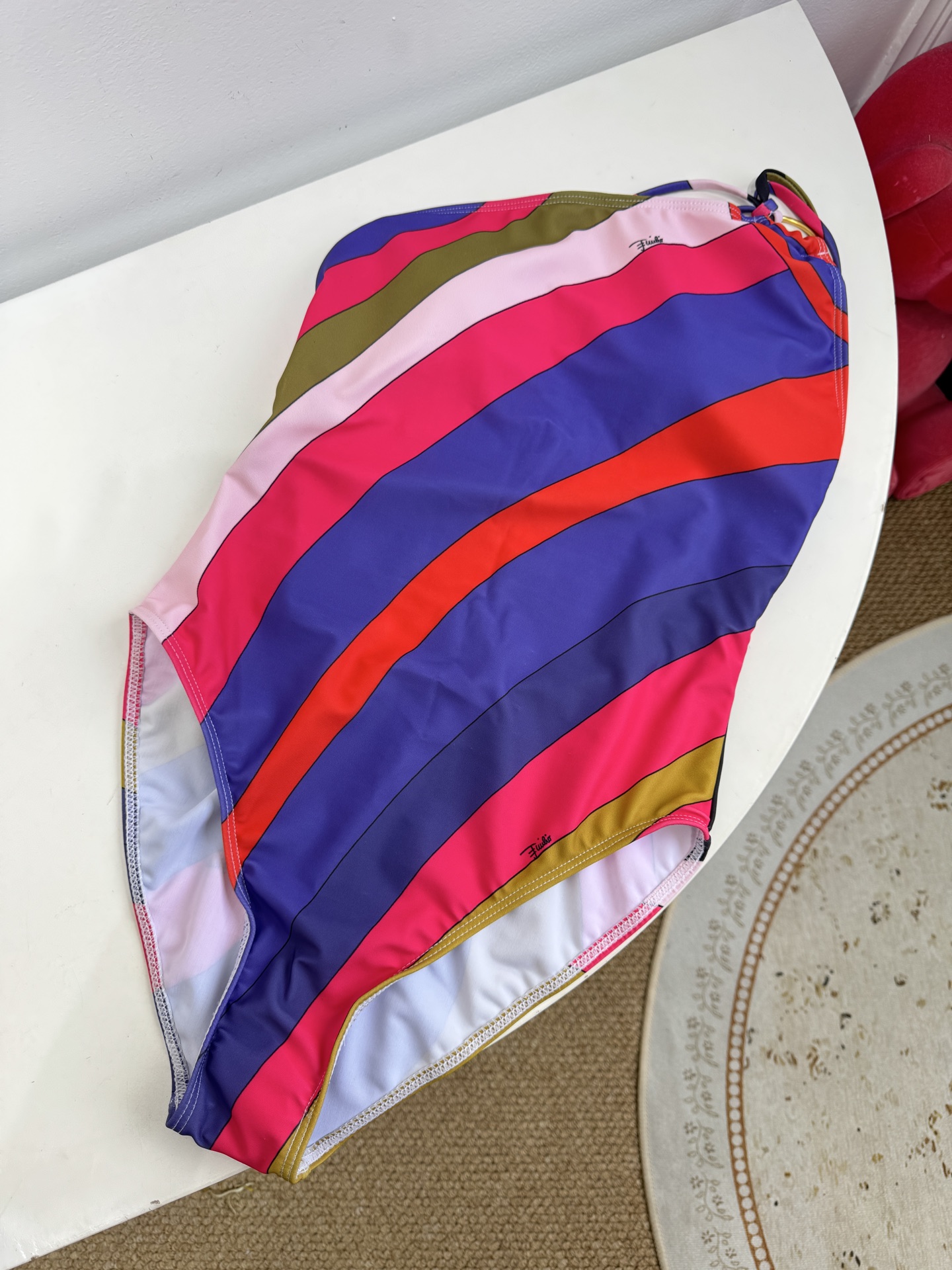 Pucci 印花度假连体泳衣套装（单肩泳衣+真丝方巾2件套，不拆分卖⚠️所有泳衣拒绝任何理由退换⚠️通体