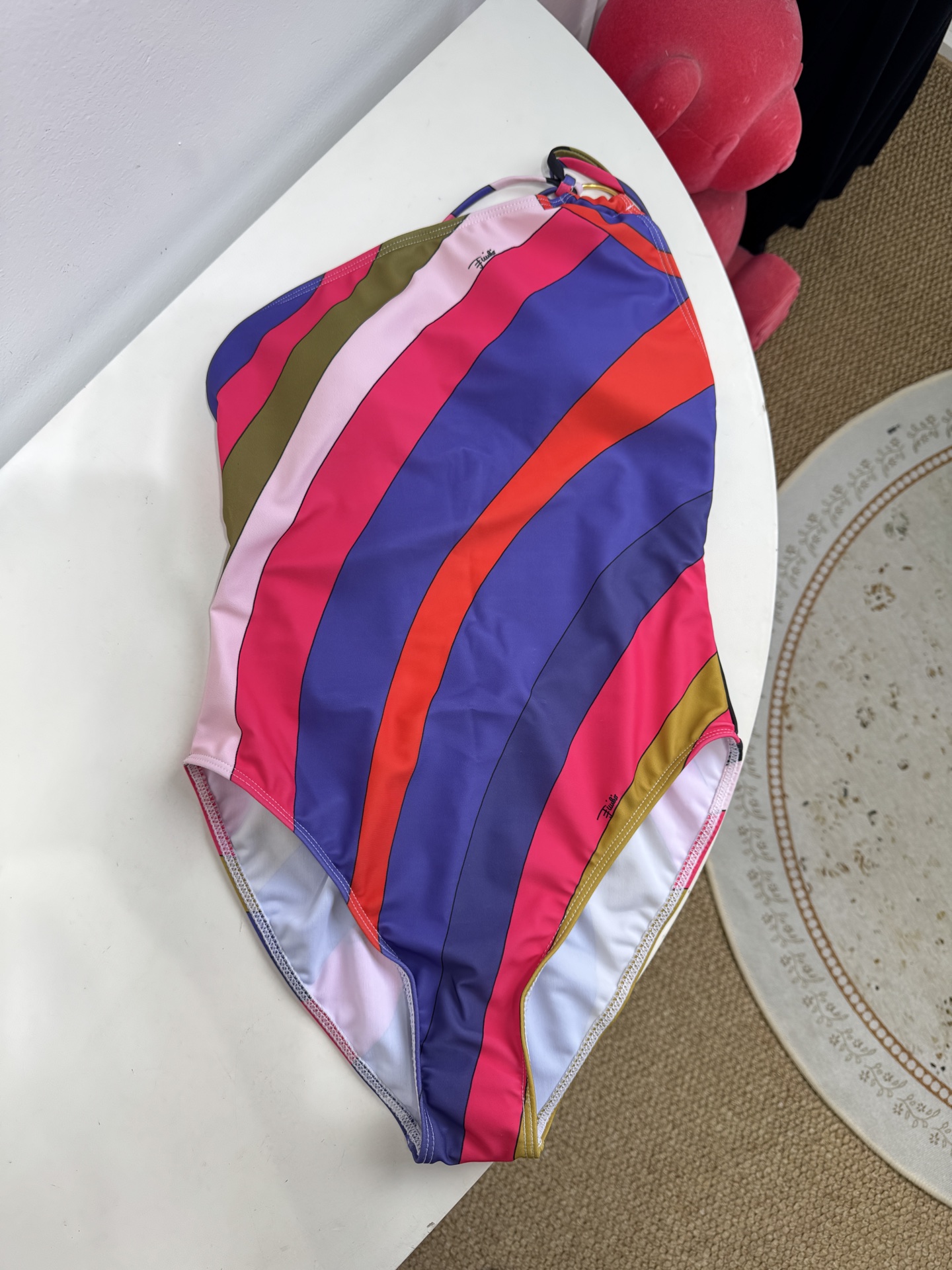 Pucci 印花度假连体泳衣套装（单肩泳衣+真丝方巾2件套，不拆分卖⚠️所有泳衣拒绝任何理由退换⚠️通体