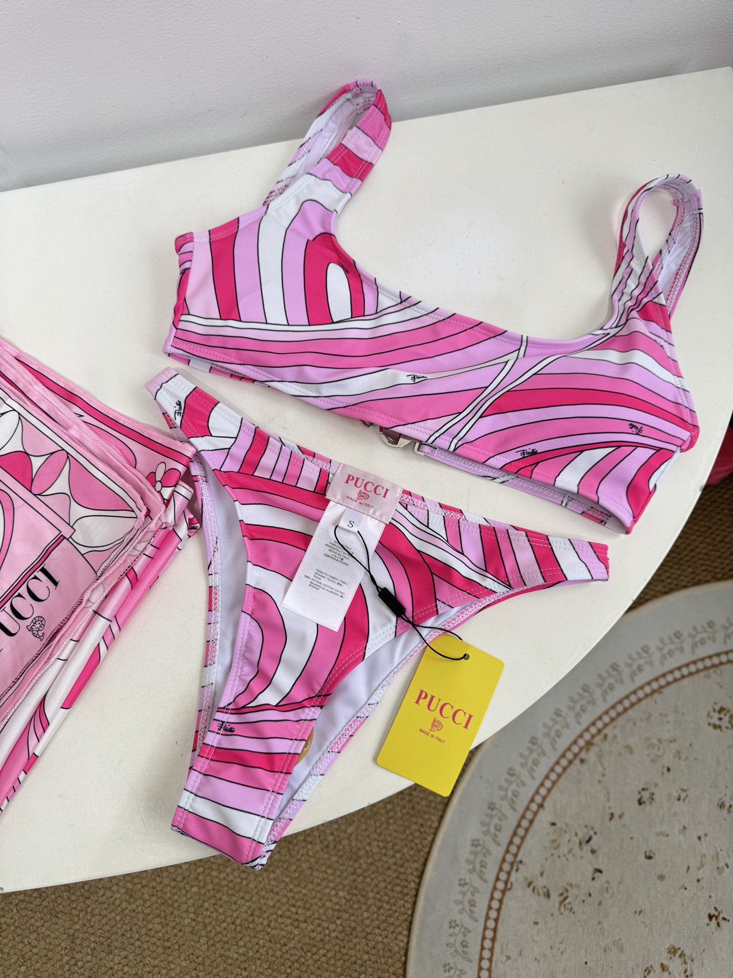 Pucci Iride 印花度假泳衣套装（比基尼+真丝方巾3件套 不拆分卖⚠️所有泳衣拒绝任何理由退换⚠