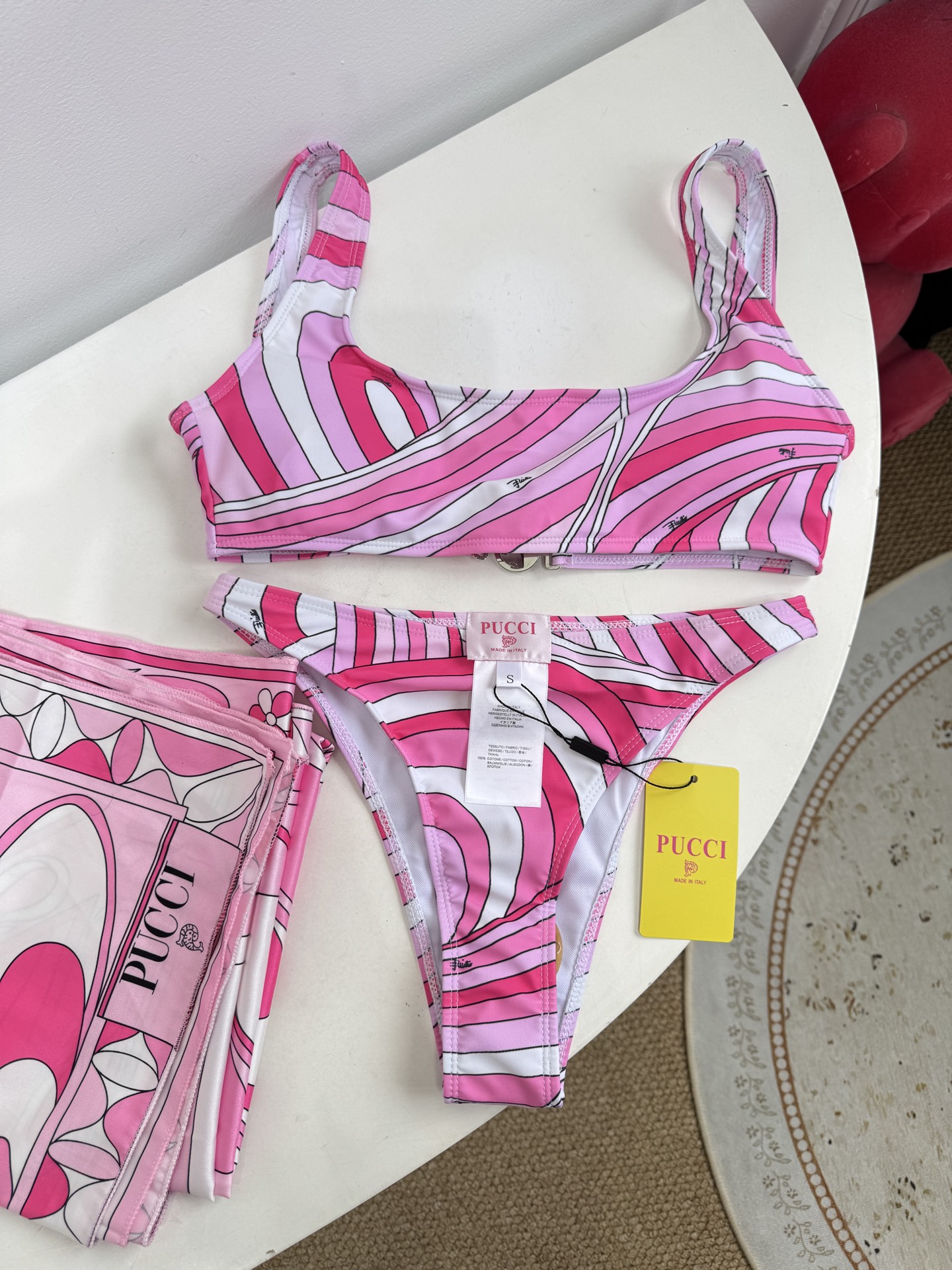 Pucci Iride 印花度假泳衣套装（比基尼+真丝方巾3件套 不拆分卖⚠️所有泳衣拒绝任何理由退换⚠