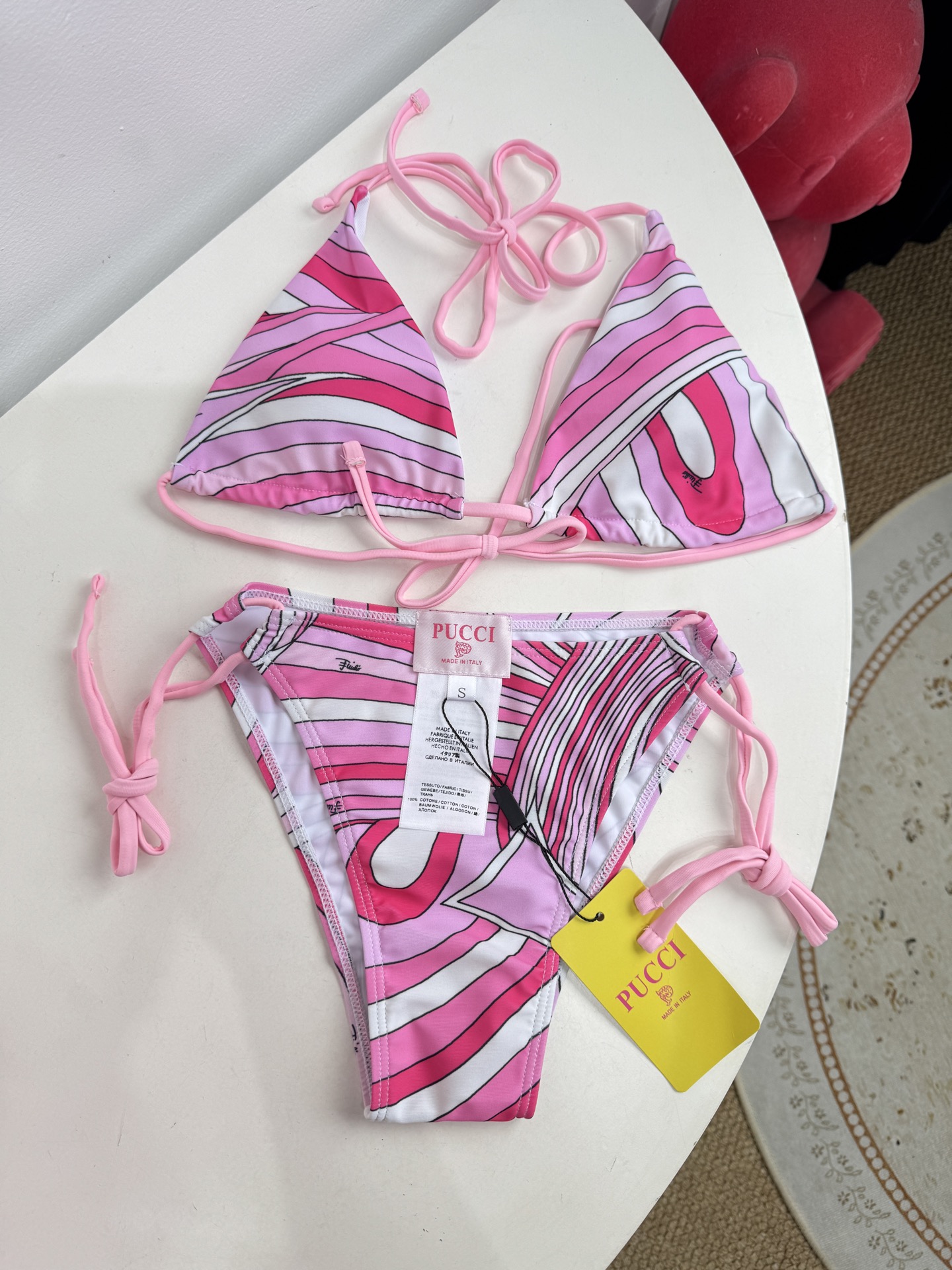 Pucci Iride 印花度假泳衣套装（比基尼+真丝方巾3件套 不拆分卖⚠️所有泳衣拒绝任何理由退换⚠