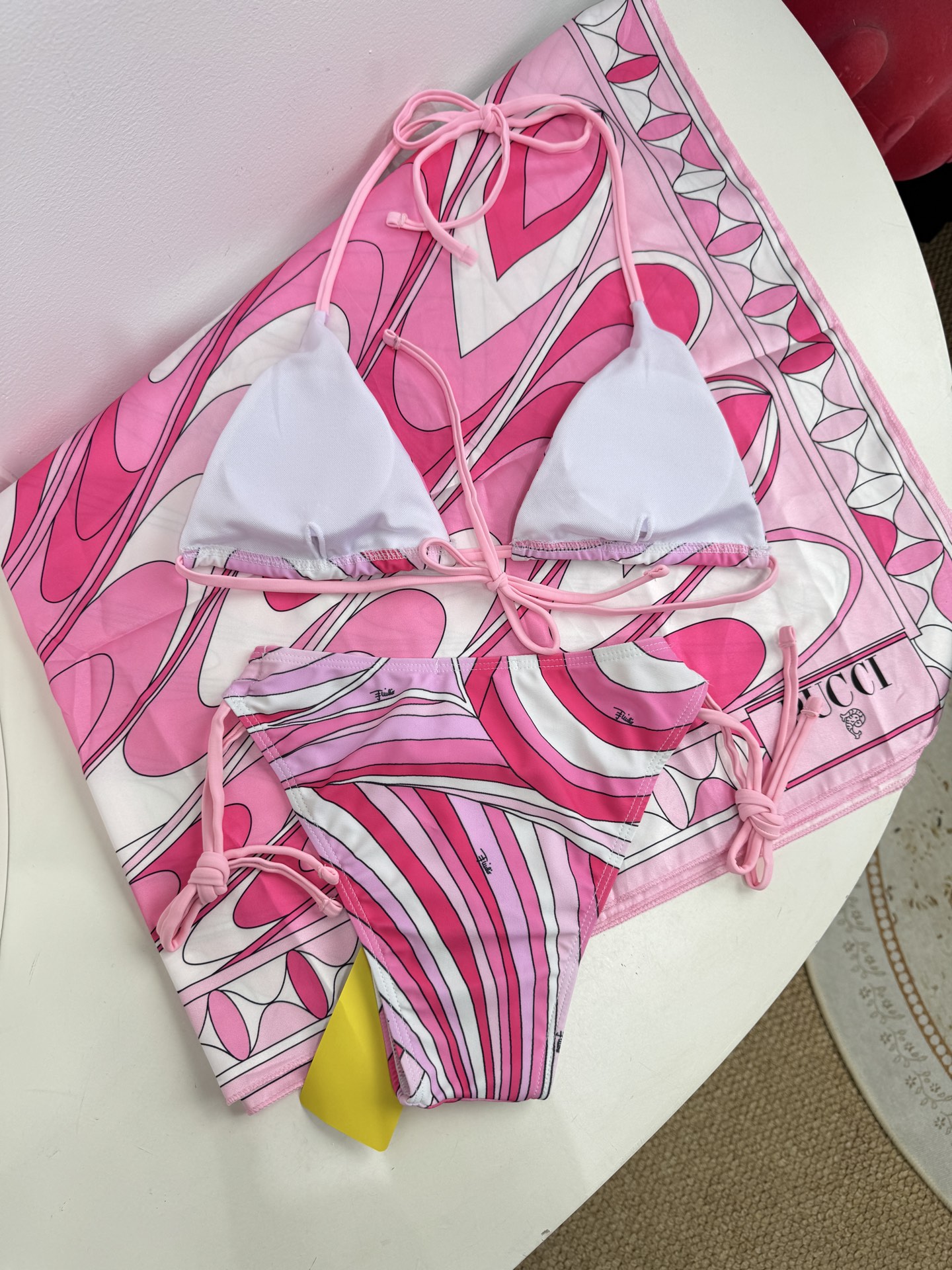 Pucci Iride 印花度假泳衣套装（比基尼+真丝方巾3件套 不拆分卖⚠️所有泳衣拒绝任何理由退换⚠