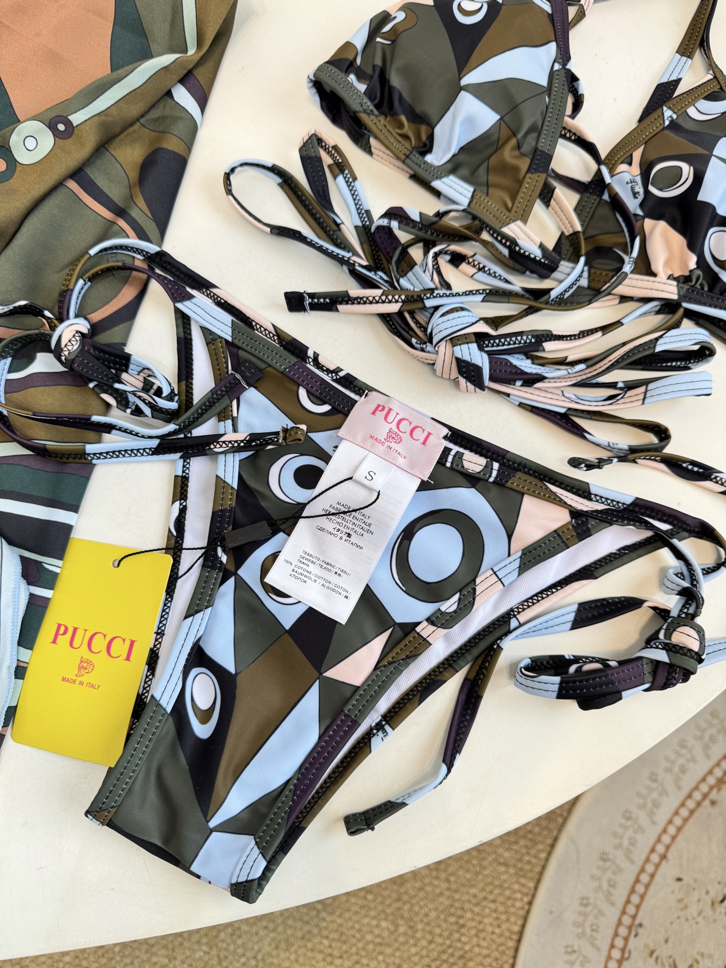 Pucci occhi 绑带款比基尼泳衣（丝巾➕泳衣⚠️所有泳衣拒绝任何理由退换采用经典的Occhi（眼