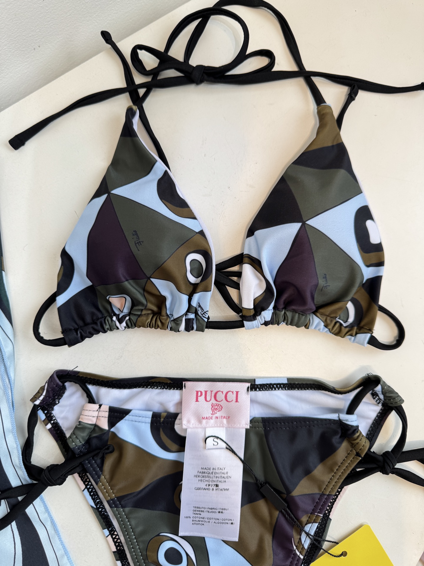 Pucci Occhi 三角杯比基尼泳衣（丝巾➕泳衣⚠️所有泳衣拒绝任何理由退换采用品牌经典的Occhi
