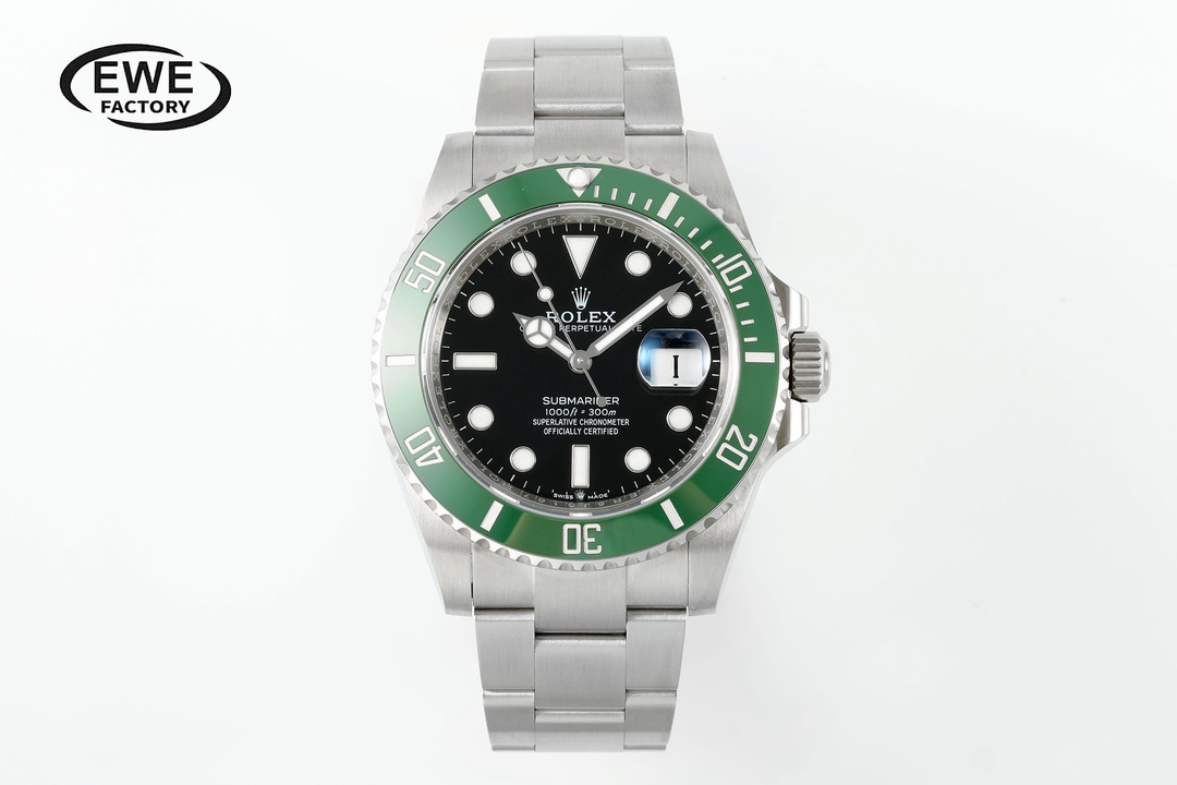 NO:157441,EWE Factory Rolex Submariner Calendar 126610 submariner Black Water Ghost Green Water Ghost 41mm 1: Equipped with one-to-one super integrated movement, power 72 hours, no-card movement decoration, movement and its stability 2: The whole watch 904L stainless steel / matched with ar factory steel belt 3: The only calendar font pairing of subsequent 1-31 font comparison 4: The only pointer luminescence/word nail luminescence is achieved in the same color because they are all third-party factories processing   self-purchased Swiss c1 c3 luminescence powder 5: Word nail ip platinum electroplating 6: Ceramic green circle uses exclusive ewe green circle v4 version, the color is infinitely close to the original ewe ceramic accessories, no need to elaborate high quality symbol / beware of fake ewe circles Pay attention to the distinction 7: Temperature as jade luminescence beads, immortal white ewe ceramic ring   luminescence beads perfect reproduction  Although there are not many styles of ewe, almost all of them are fine products. It completely solves most of the pain points of water ghosts in the world and is born for the ultimate. EWE-submariner,,rolex19860909EWE厂劳力士潜航者日历型126610 submariner黑水鬼绿水鬼41mm 1:搭载一比一超级一体机芯 动力72小时 无卡度机芯装饰 机芯及其稳定 2:整表904L精钢 /搭配ar厂钢带 3:市场唯一日历字体对版 后续1-31号挨个字体真假对比 4:唯一做到指针夜光/字钉夜光 做到同色 因为都是第三方工厂加工 自购瑞士 c1 c3夜光粉 5:字钉ip白金电镀 6:陶瓷绿圈使用独家ewe绿圈v4版本 颜色无限接近原装 ewe陶瓷类配件 无需赘述 高品质象征 /谨防假ewe圈 注意区分 7:温润如玉夜光珠 不死白 ewe陶瓷圈 夜光珠完美复刻 虽然ewe的款式不多 但是几乎款款均为精品 彻底解决世面上的大部分水鬼痛点,只为极致而生 EWE-submariner,,rolex,Watch
