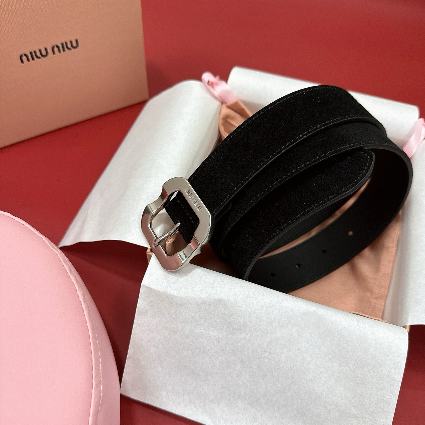 [Miu Miu Belts]Miumiu counter new styleThis leather belt is ideal for a chi