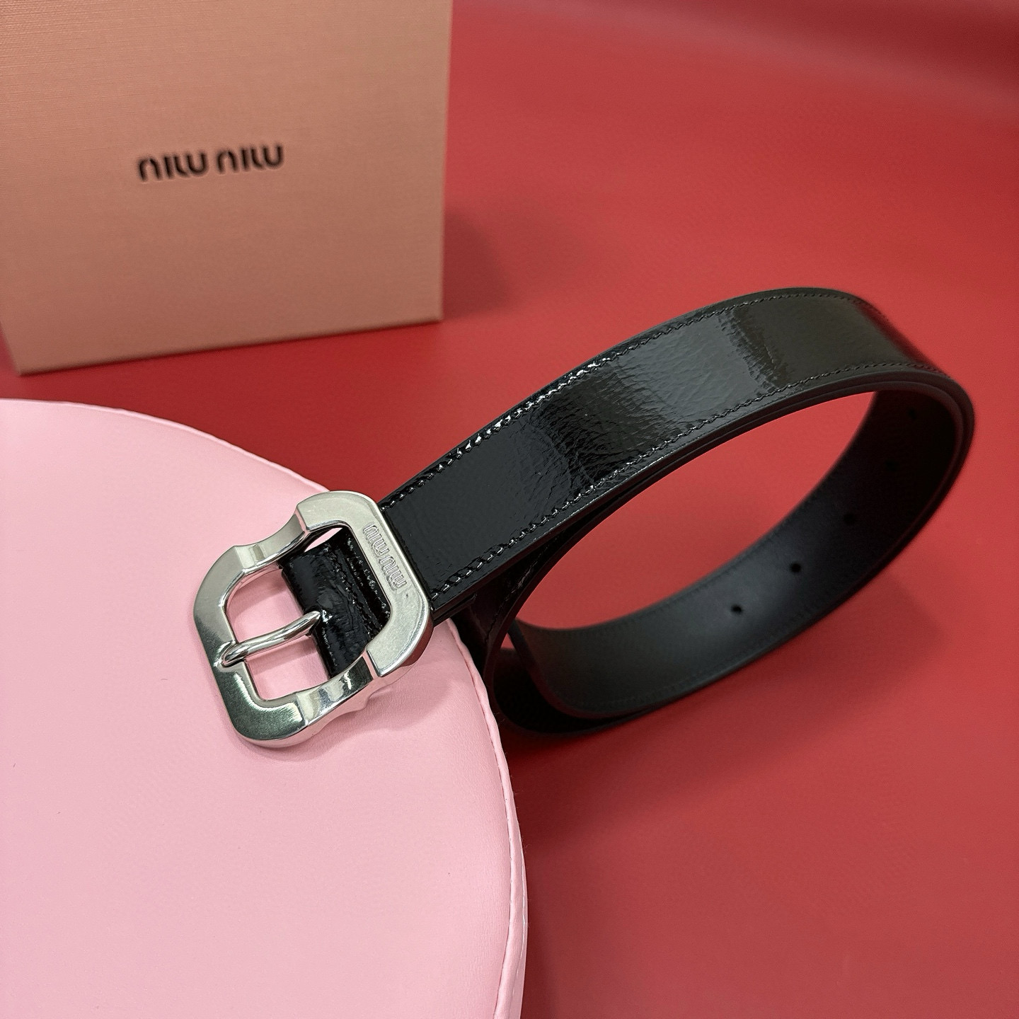 [Miu Miu Belts]Miumiu counter new styleThis leather belt is ideal for a chi