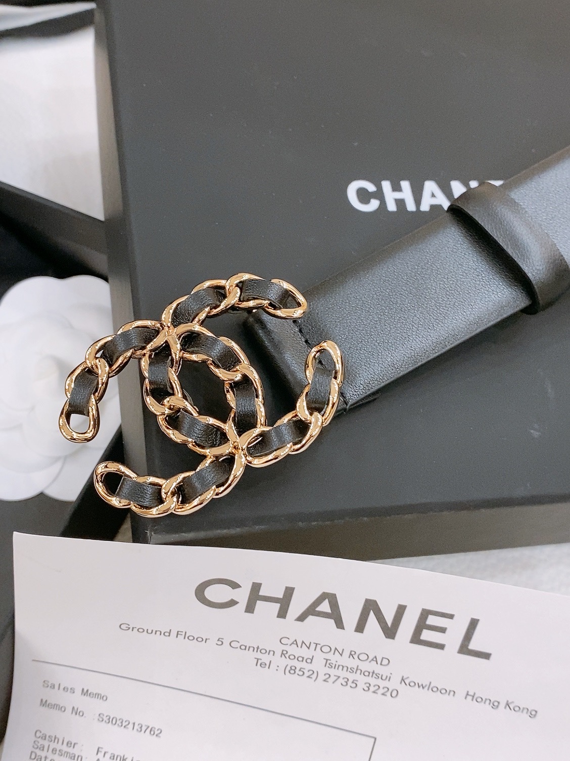 [Chanel Belts]Chanel Fragrance New Ladies BeltClassic double C-buckle desig