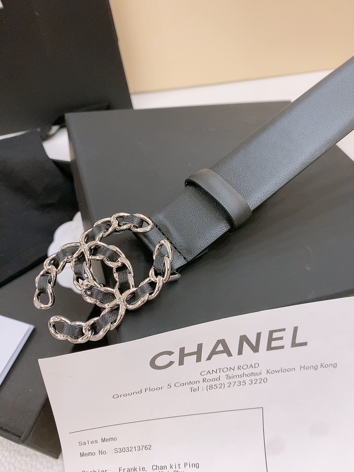 [Chanel Belts]Chanel Fragrance New Ladies BeltClassic double C-buckle desig
