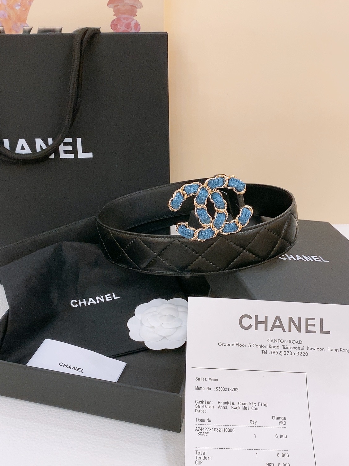 [Chanel Belts]Chanel Ringle Ladies BeltRound metal double C letter logo Ado