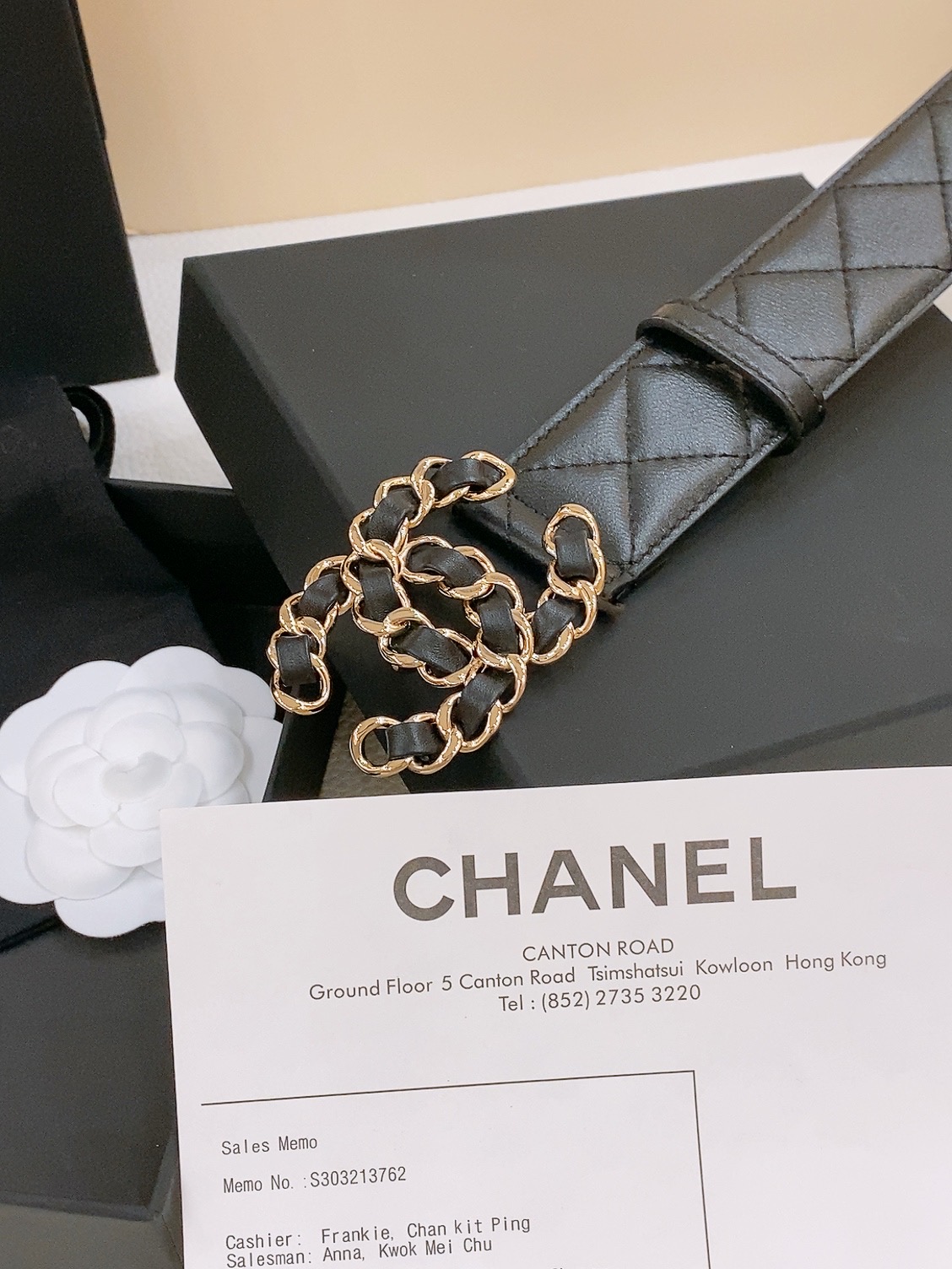 [Chanel Belts]Chanel Ringle Ladies BeltRound metal double C letter logo Ado