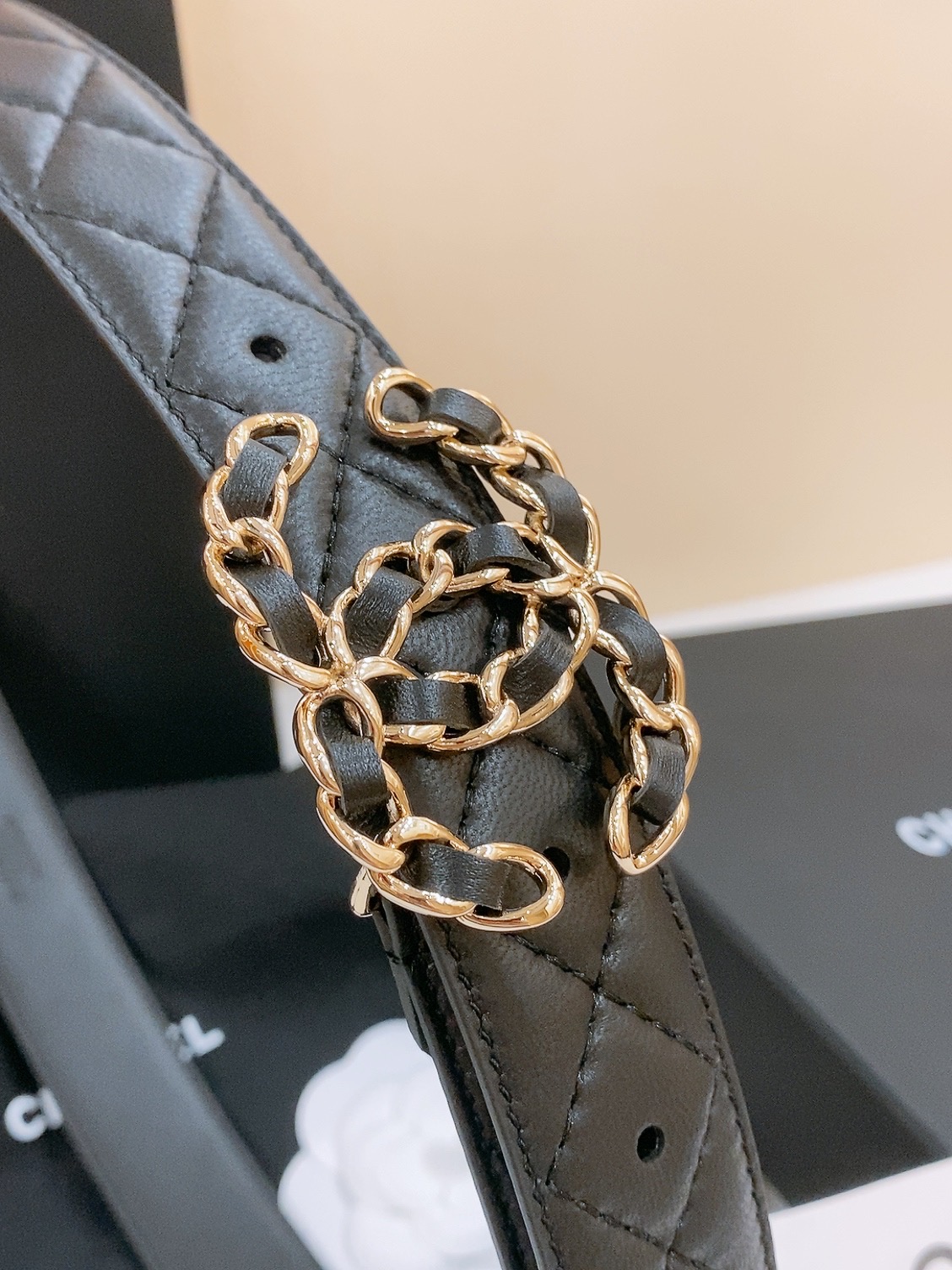 [Chanel Belts]Adopt rhomboid sheepskin Sheepskin texture is super soft and the