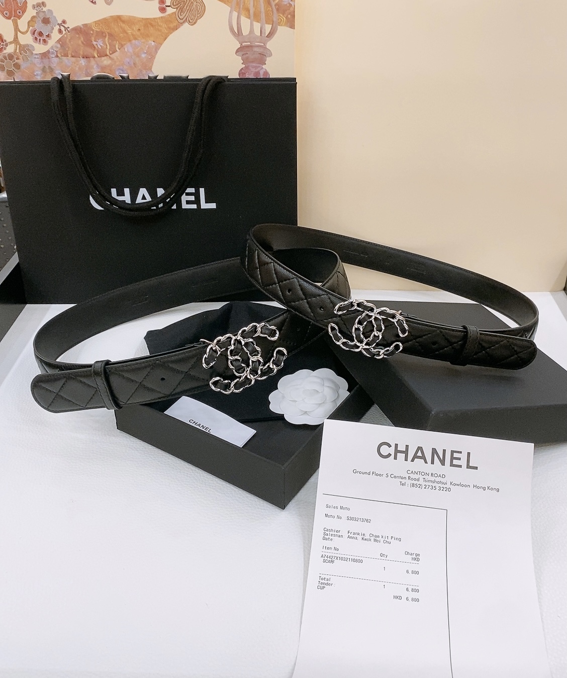 [Chanel Belts]Chanel CC Ringle Ladies BeltRound metal double C letter logo