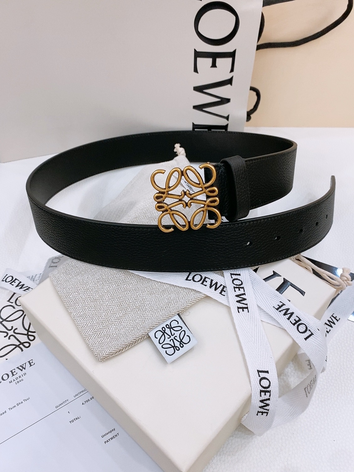 [Loewe Belts]Luo Yiwei LOEWE newClassic vegetable tanned cowhide leather s