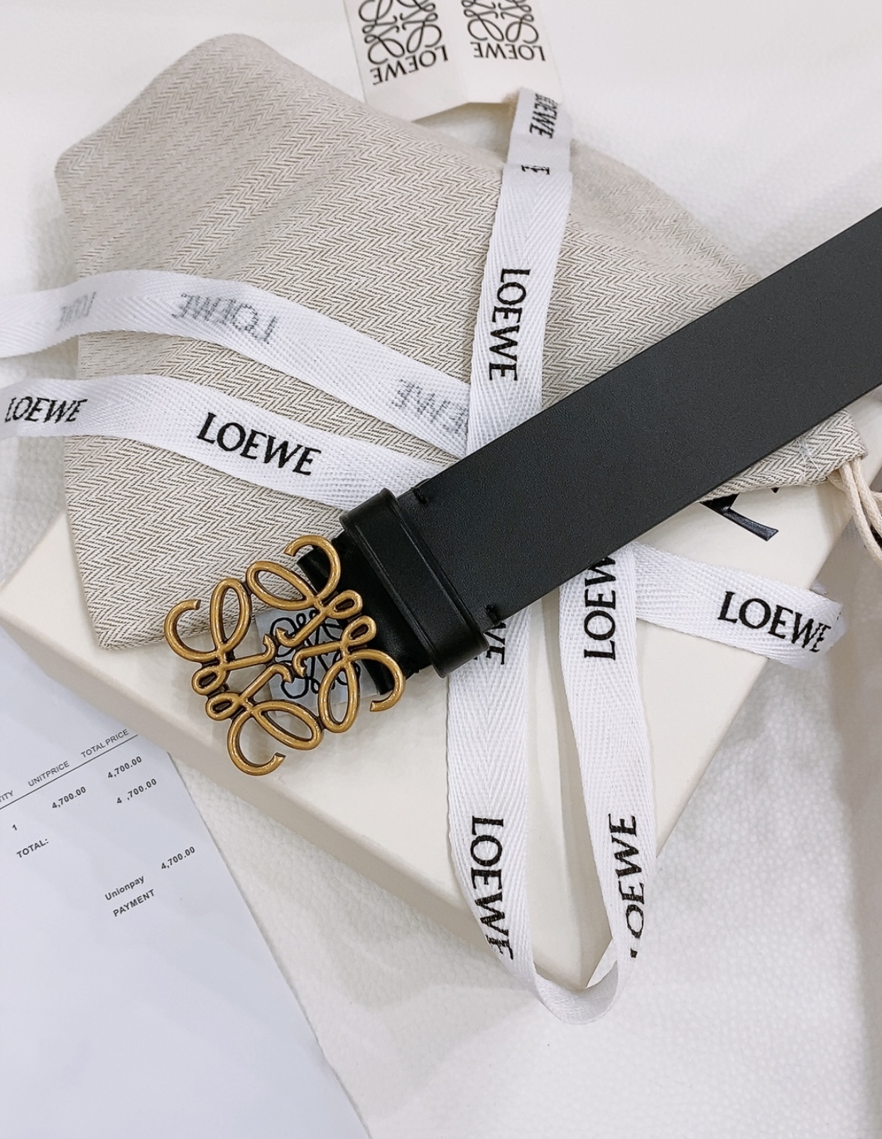 [Loewe Belts]Luo Yiwei LOEWE newClassic vegetable tanned cowhide leather s
