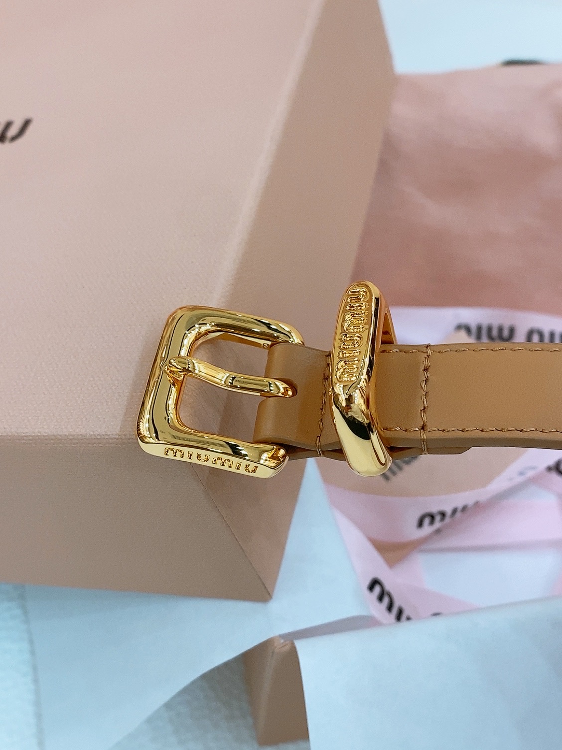 [Miu Miu Belts]Soft and delicate calfskin Very fashionable and versatilewid