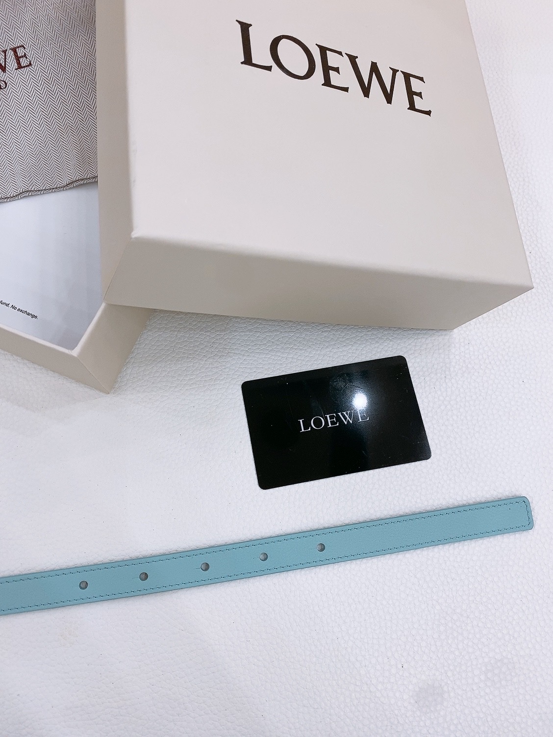 Loewe Smooth Cow Leather Belt with Metal Logo and Copper Gold Finish - 图片 6