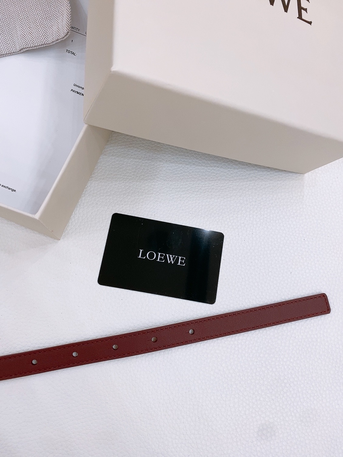 Loewe Smooth Cow Leather Belt with Metal Logo and Pentagonal Regulation - 图片 6