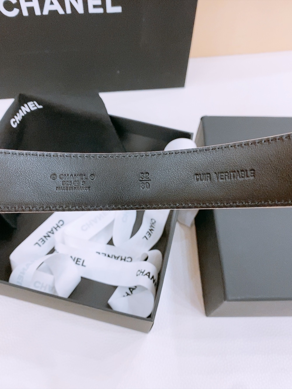 Chanel Ceremonial Belt: Classic Leather Design with Gold Double-C Buttons, 3.0cm Width - 图片 5