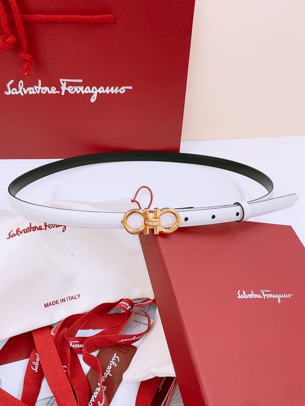 “Stylish 1.5 cm Classic Gancio Belt Purchase for Ms. Filagemu”