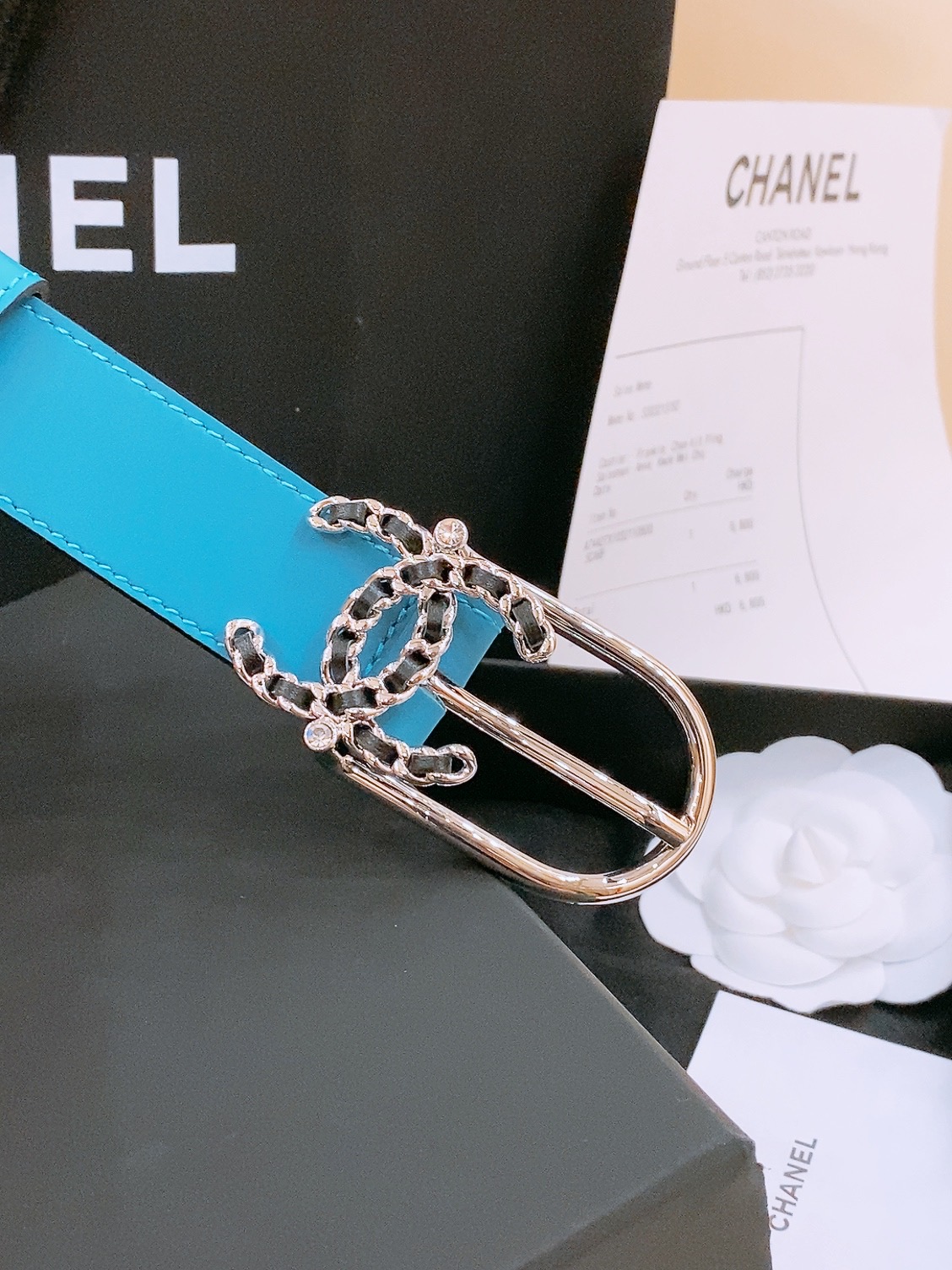 -Chanel 小牛皮 与 羊皮 黄铜金属 手感柔软 舒适 3.0cm 