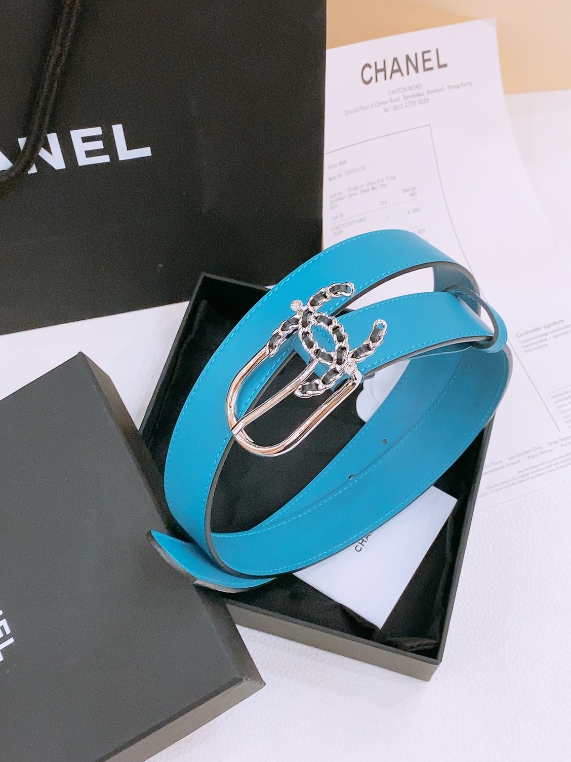-Chanel 小牛皮 与 羊皮 黄铜金属 手感柔软 舒适 3.0cm 