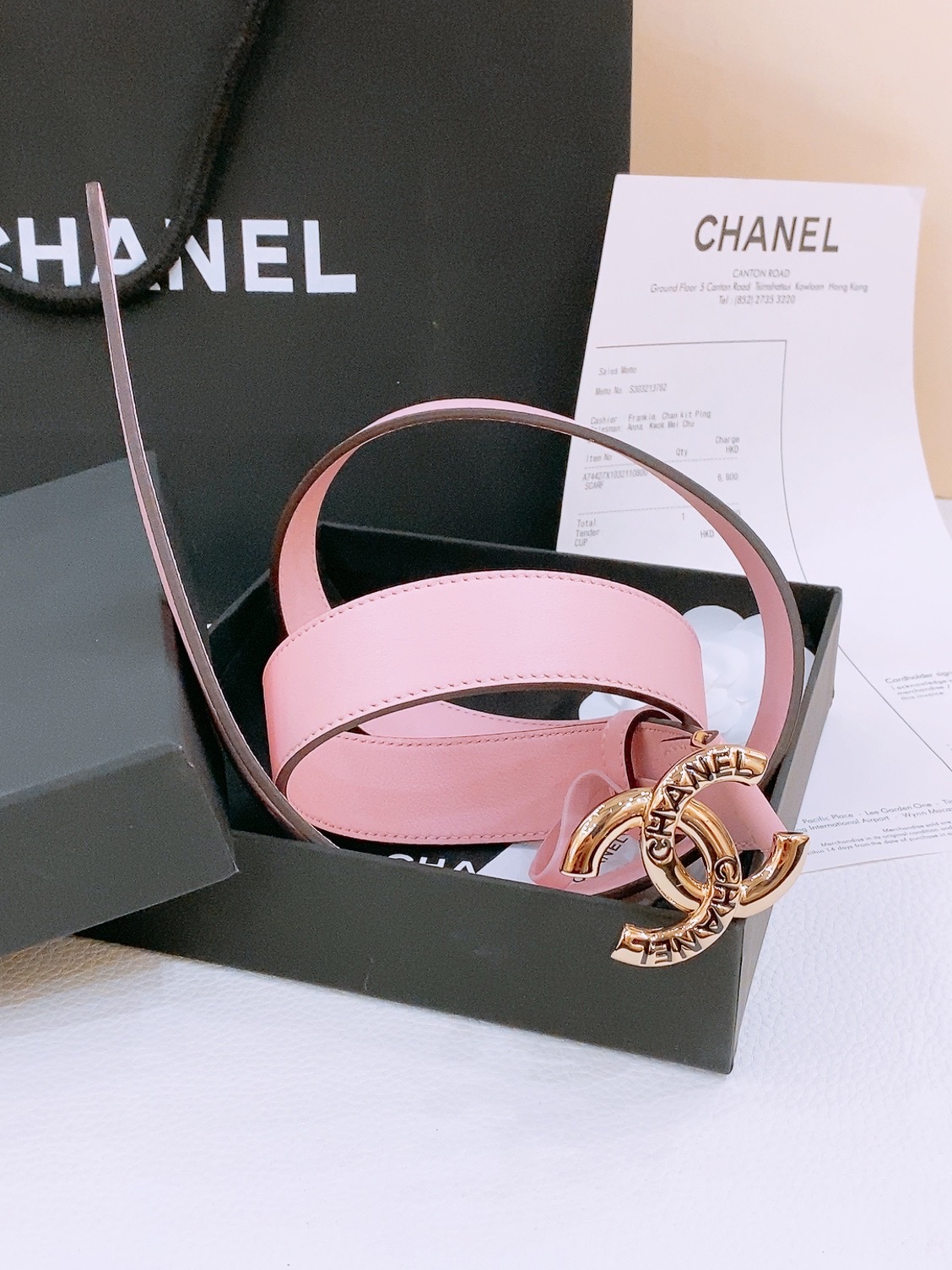 -Chanel 小牛皮 与 羊皮 黄铜金属 手感柔软 舒适 3.0cm 