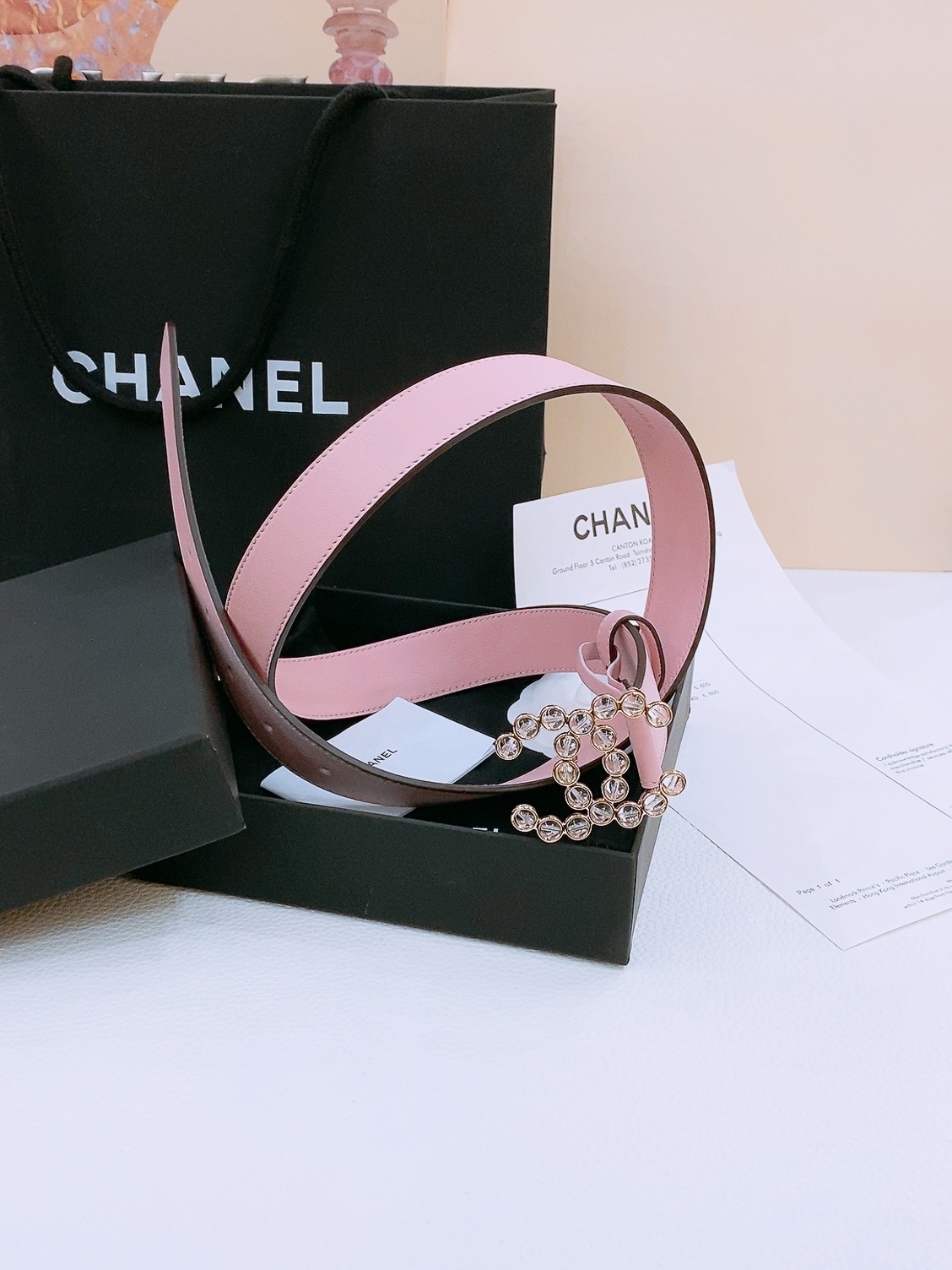 -Chanel 小牛皮 与 羊皮 黄铜金属 手感柔软 舒适 3.0cm 