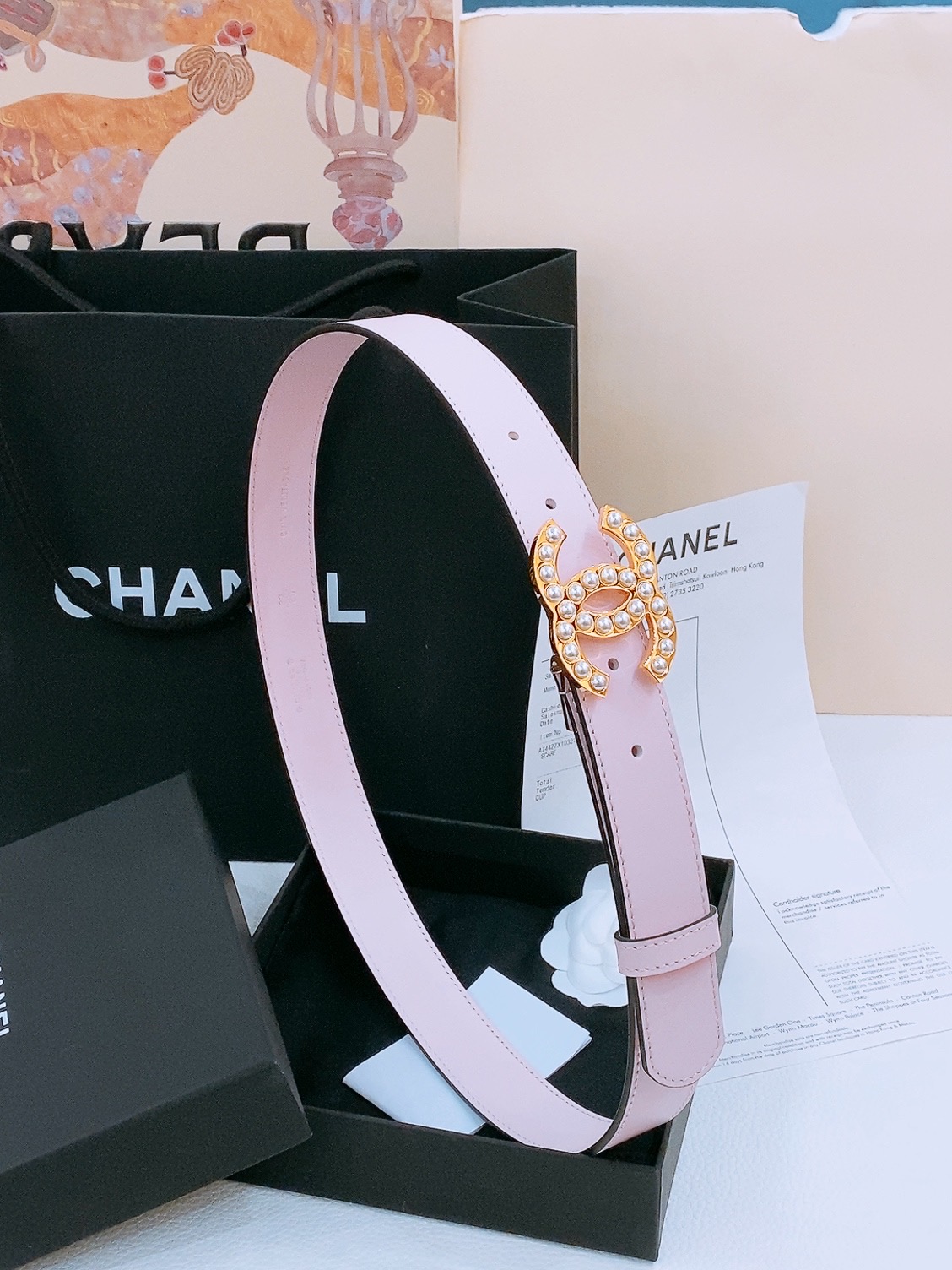 -Chanel 小牛皮 与 羊皮 黄铜金属 手感柔软 舒适 3.0cm 