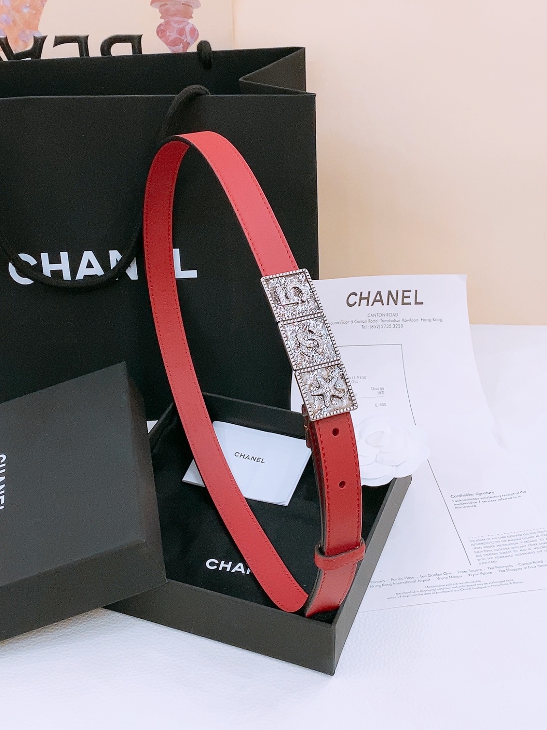 -Chanel 小牛皮 与 羊皮 黄铜金属 手感柔软 舒适 2.0cm 