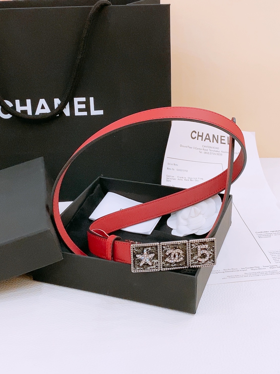 -Chanel 小牛皮 与 羊皮 黄铜金属 手感柔软 舒适 2.0cm 