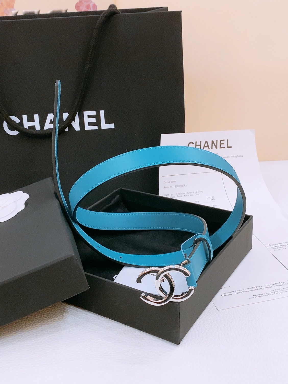 -Chanel 小牛皮 与 羊皮 黄铜金属 手感柔软 舒适 2.0cm 