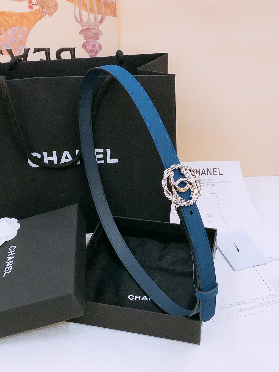 -Chanel 小牛皮 与 羊皮 黄铜金属 手感柔软 舒适 2.0cm 