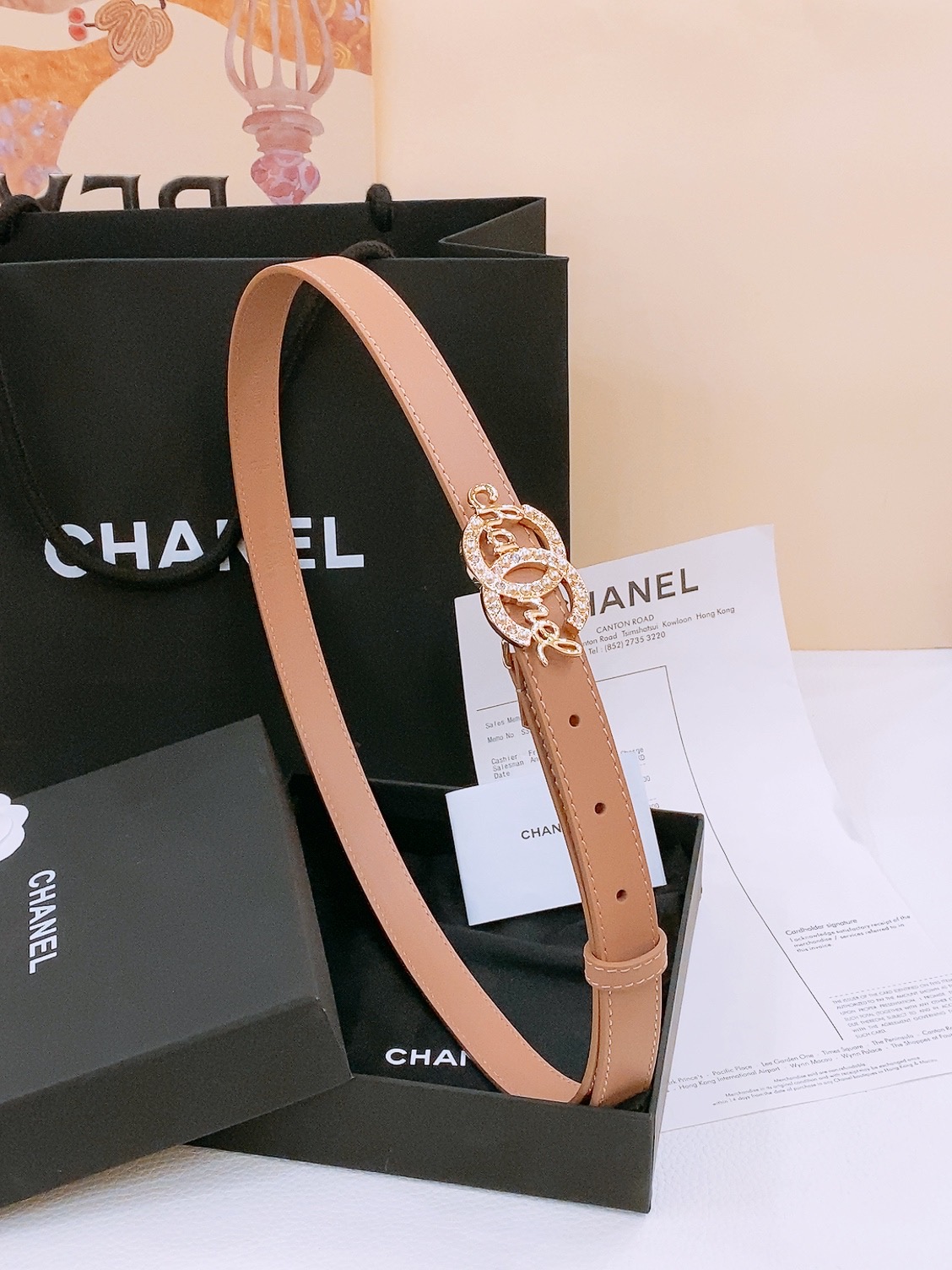 -Chanel 小牛皮 与 羊皮 黄铜金属 手感柔软 舒适 2.0cm 