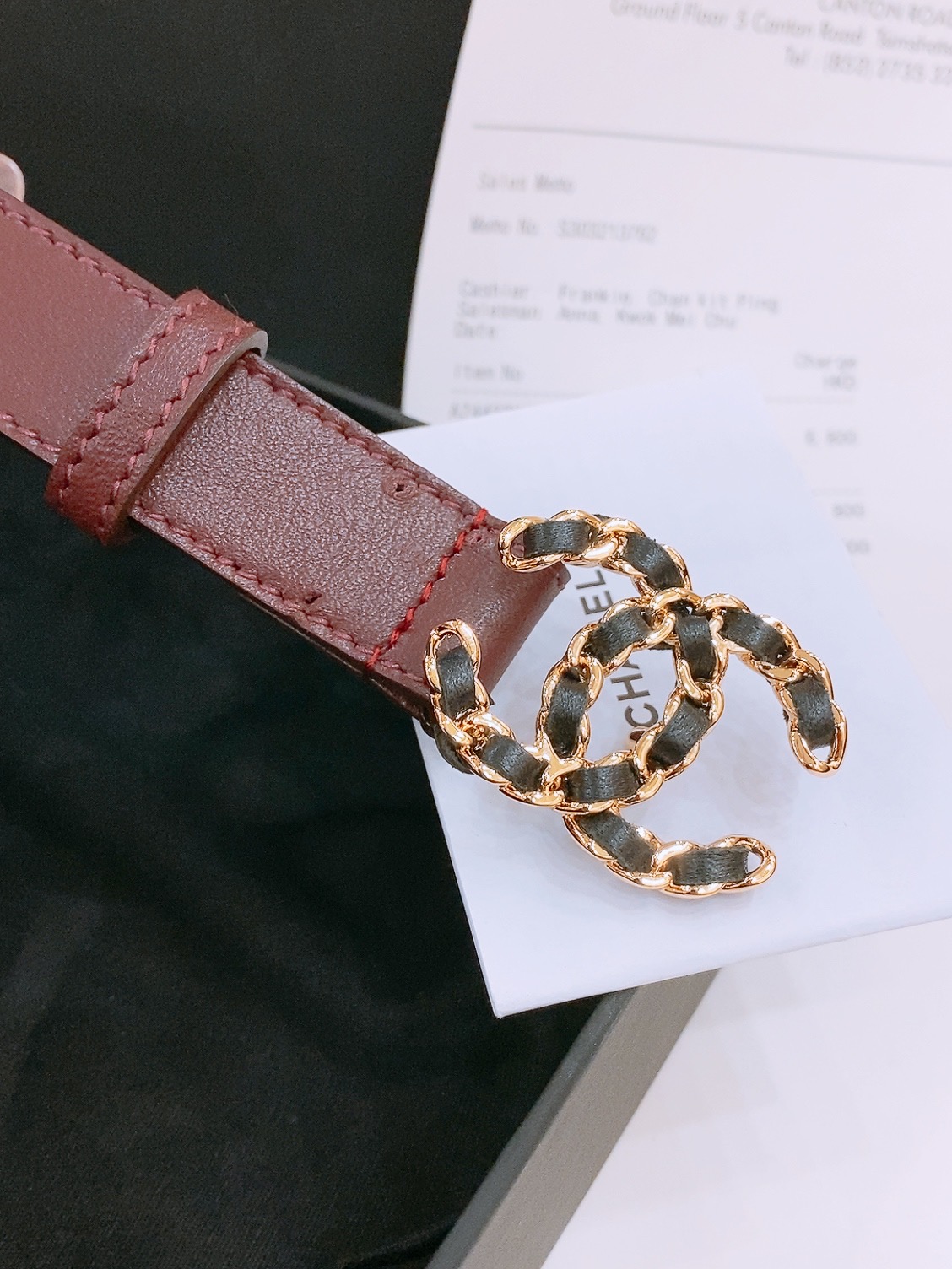 -Chanel 小牛皮 与 羊皮 黄铜金属 手感柔软 舒适 2.0cm 