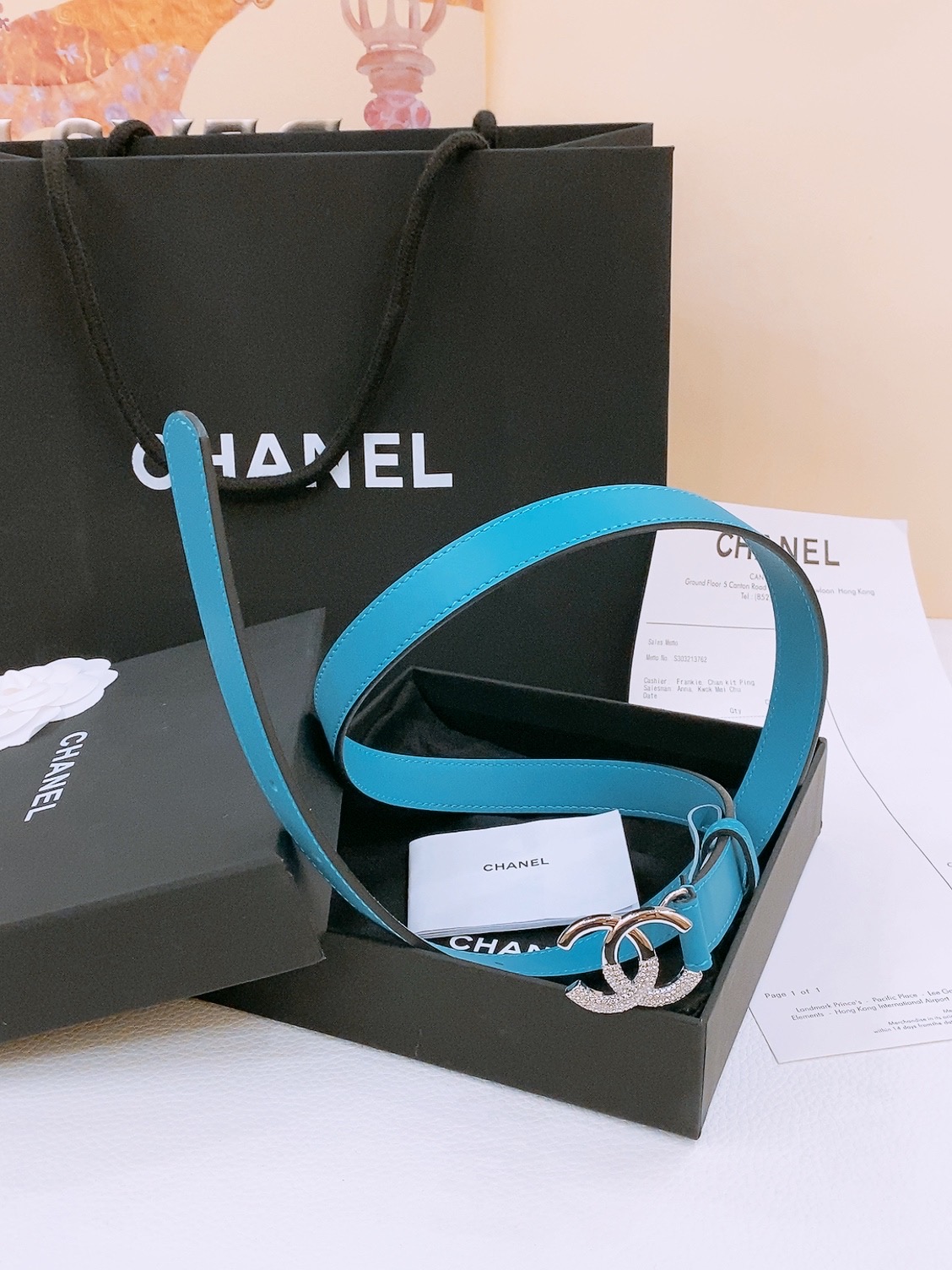 -Chanel 小牛皮 与 羊皮 黄铜金属 手感柔软 舒适 2.0cm 