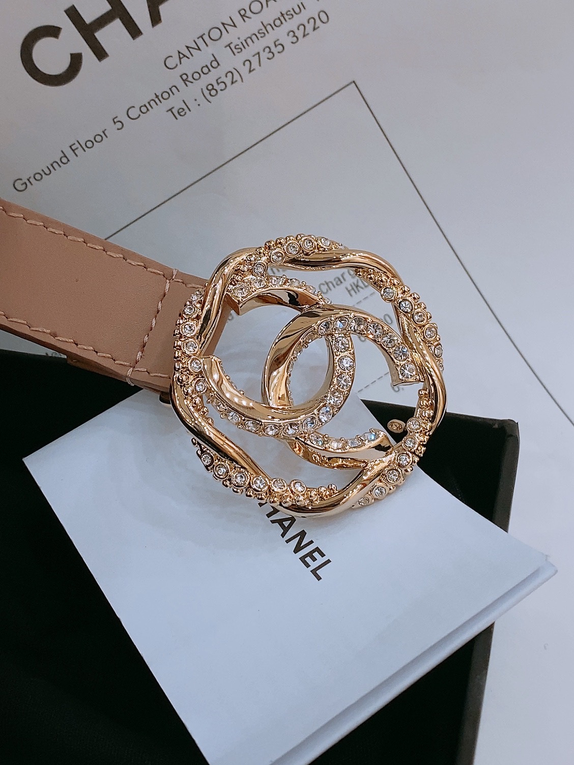 -Chanel 小牛皮 与 羊皮 黄铜金属 手感柔软 舒适 2.0cm 