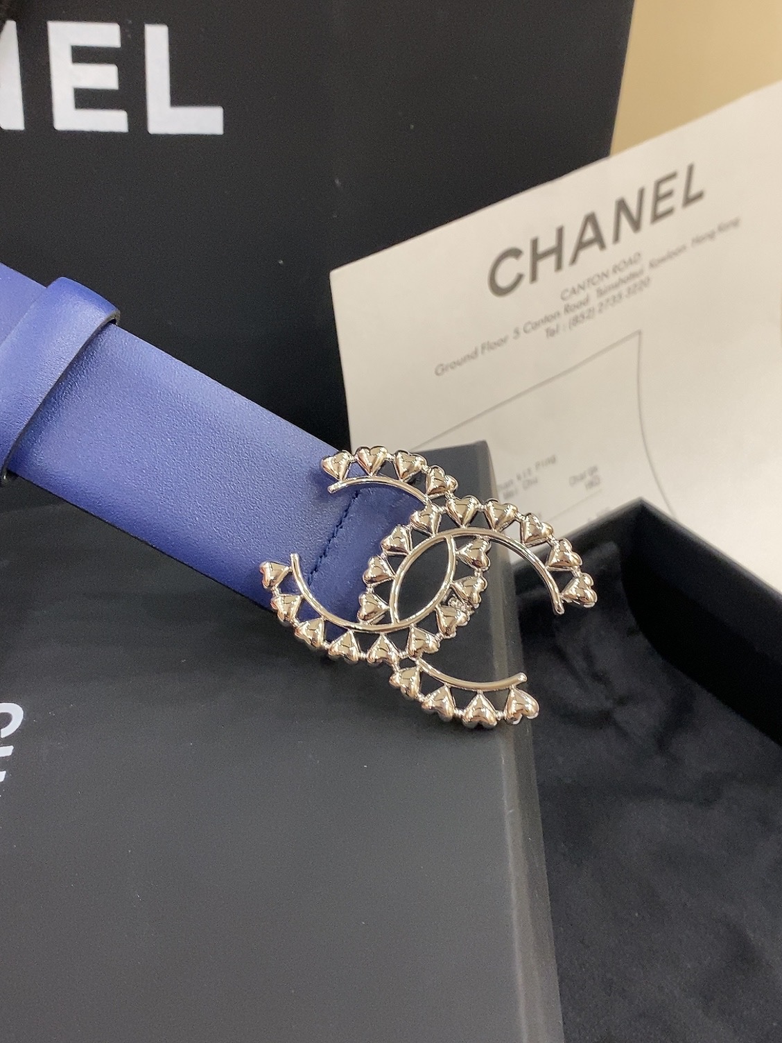 -Chanel 小牛皮 与 羊皮 黄铜金属 手感柔软 舒适 2.0cm 