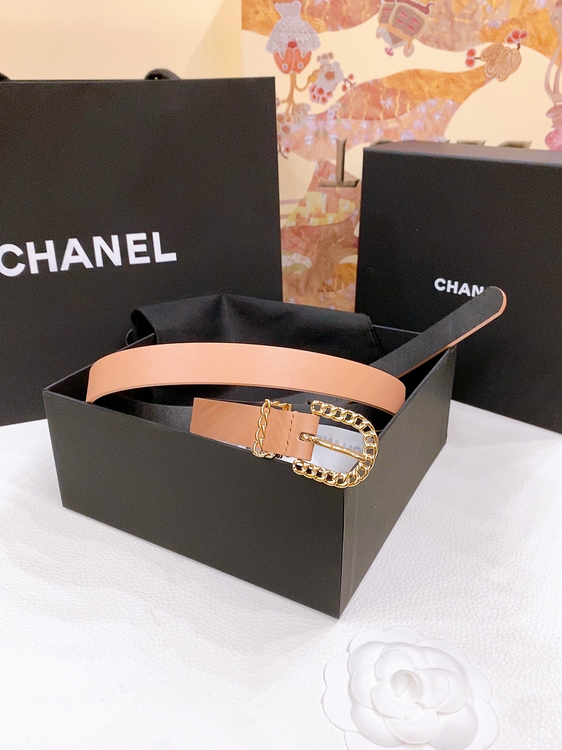 -香奶奶
Chanel 链条针扣 进口小牛皮腰带 黄铜金属 手感柔软 细腻 2.0cm