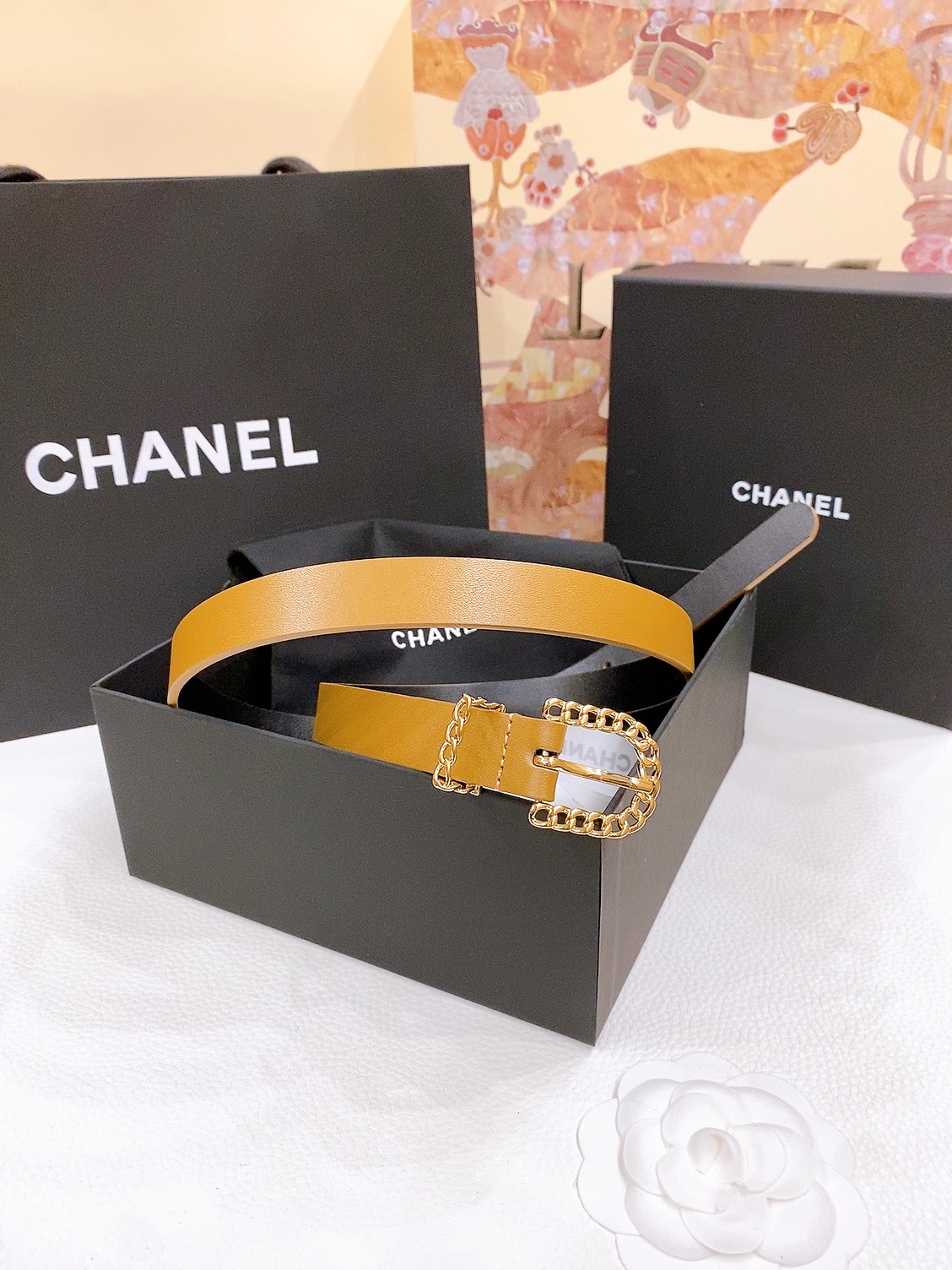 -香奶奶
Chanel 链条针扣 进口小牛皮腰带 黄铜金属 手感柔软 细腻 2.0cm