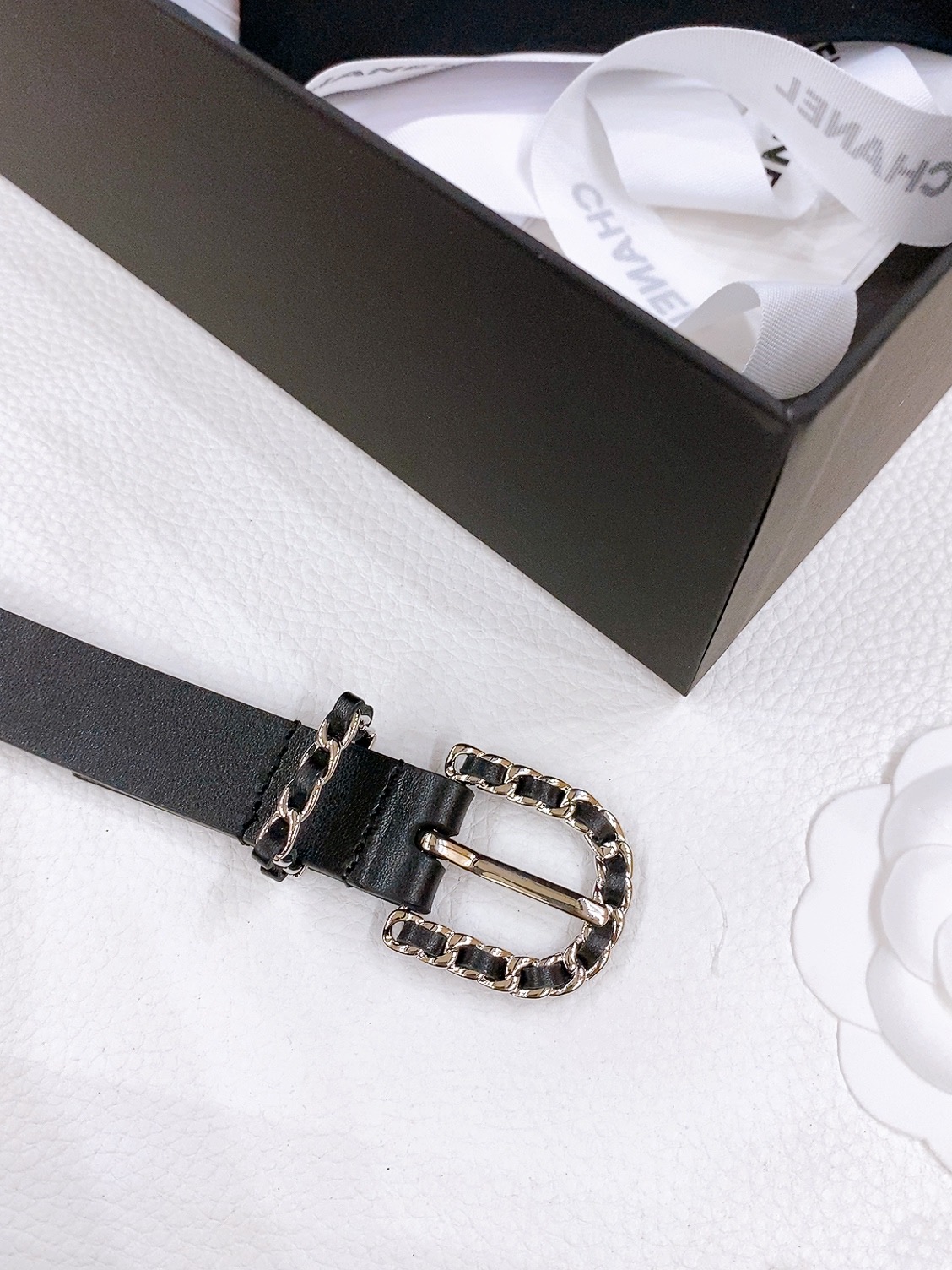 -香奶奶
Chanel 链条针扣 进口小牛皮腰带 黄铜金属 手感柔软 细腻 2.0cm